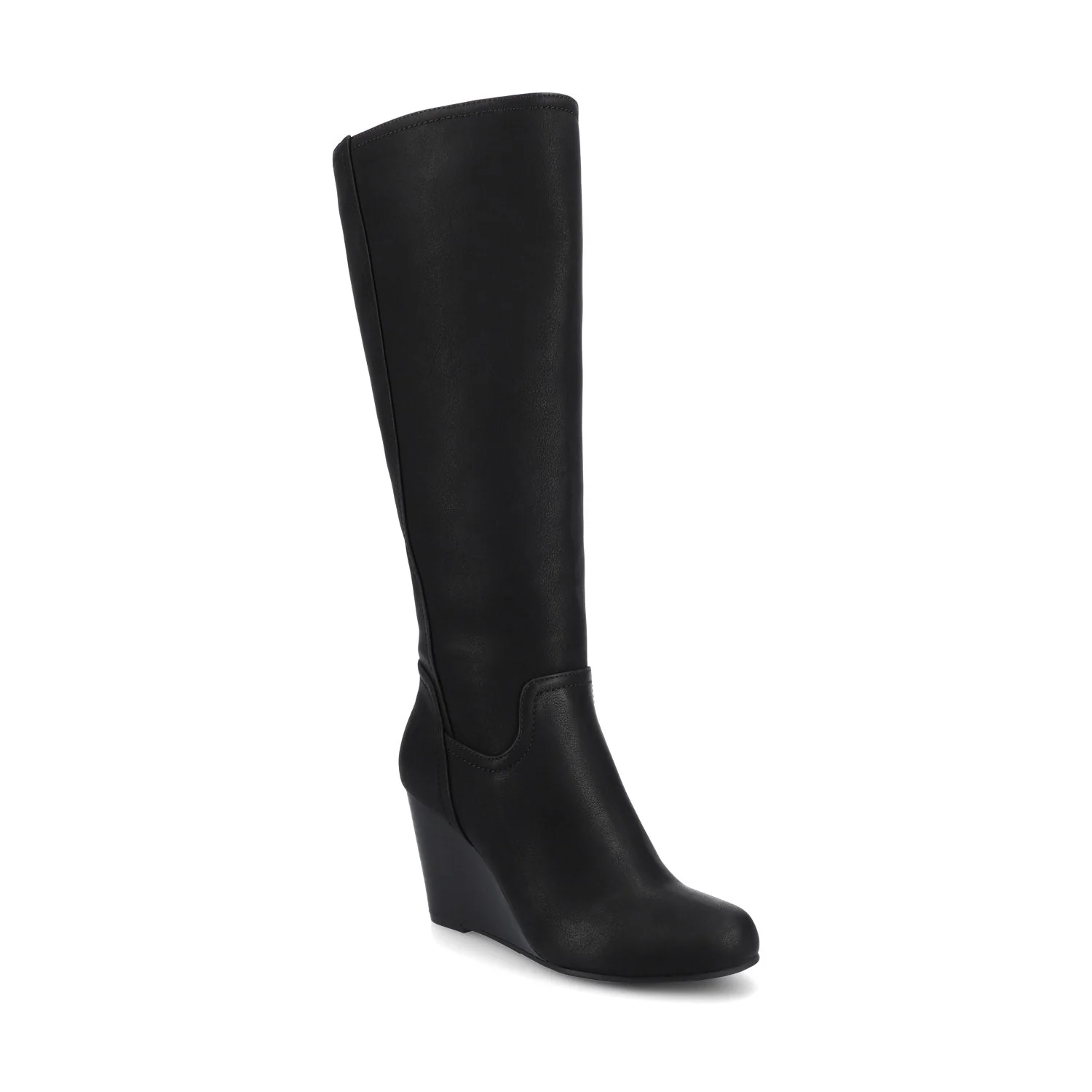 LANGLY KNEE-HIGH BOOTS IN WIDE CALF - Black - Image 2