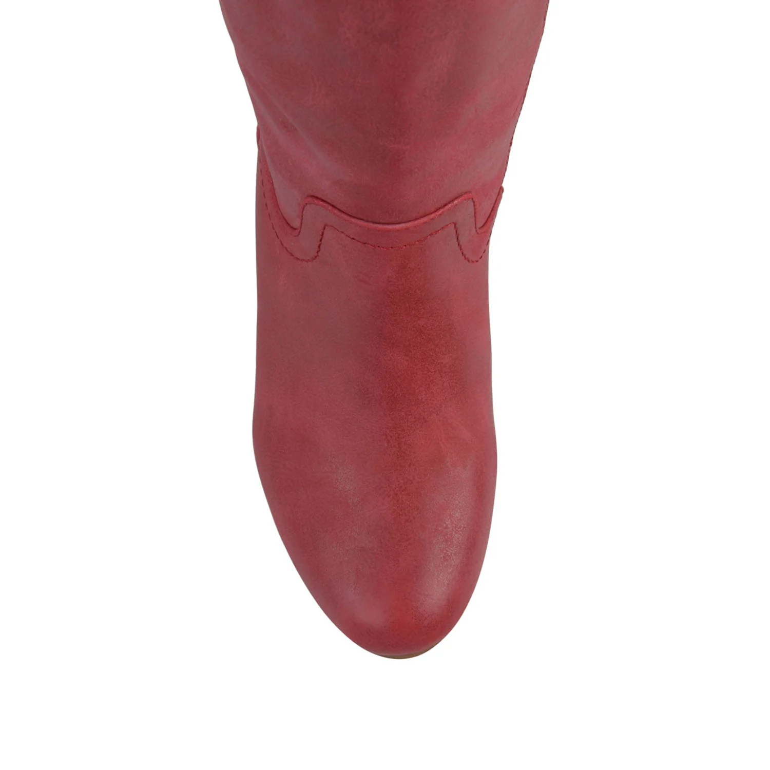 LANGLY KNEE-HIGH BOOTS IN WIDE CALF - Red - Image 6