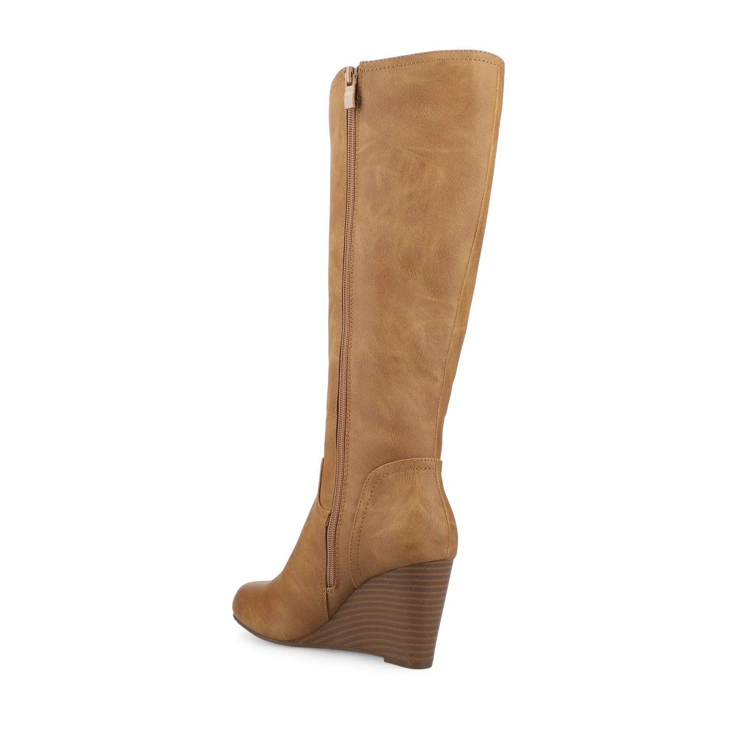 LANGLY KNEE-HIGH BOOTS IN WIDE CALF - Tan - Image 3