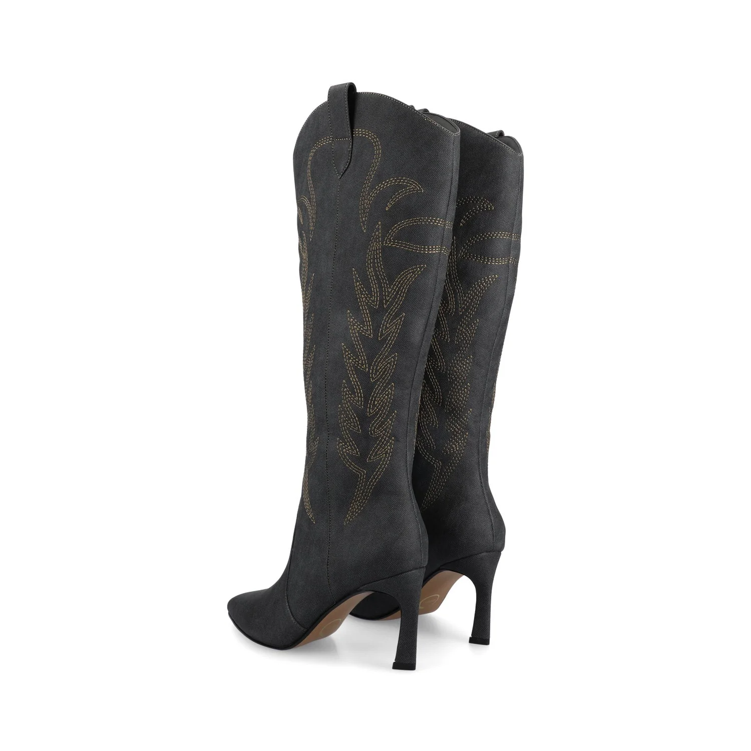 LARAMIE KNEE HIGH WESTERN BOOTS - Charcoal - Image 3