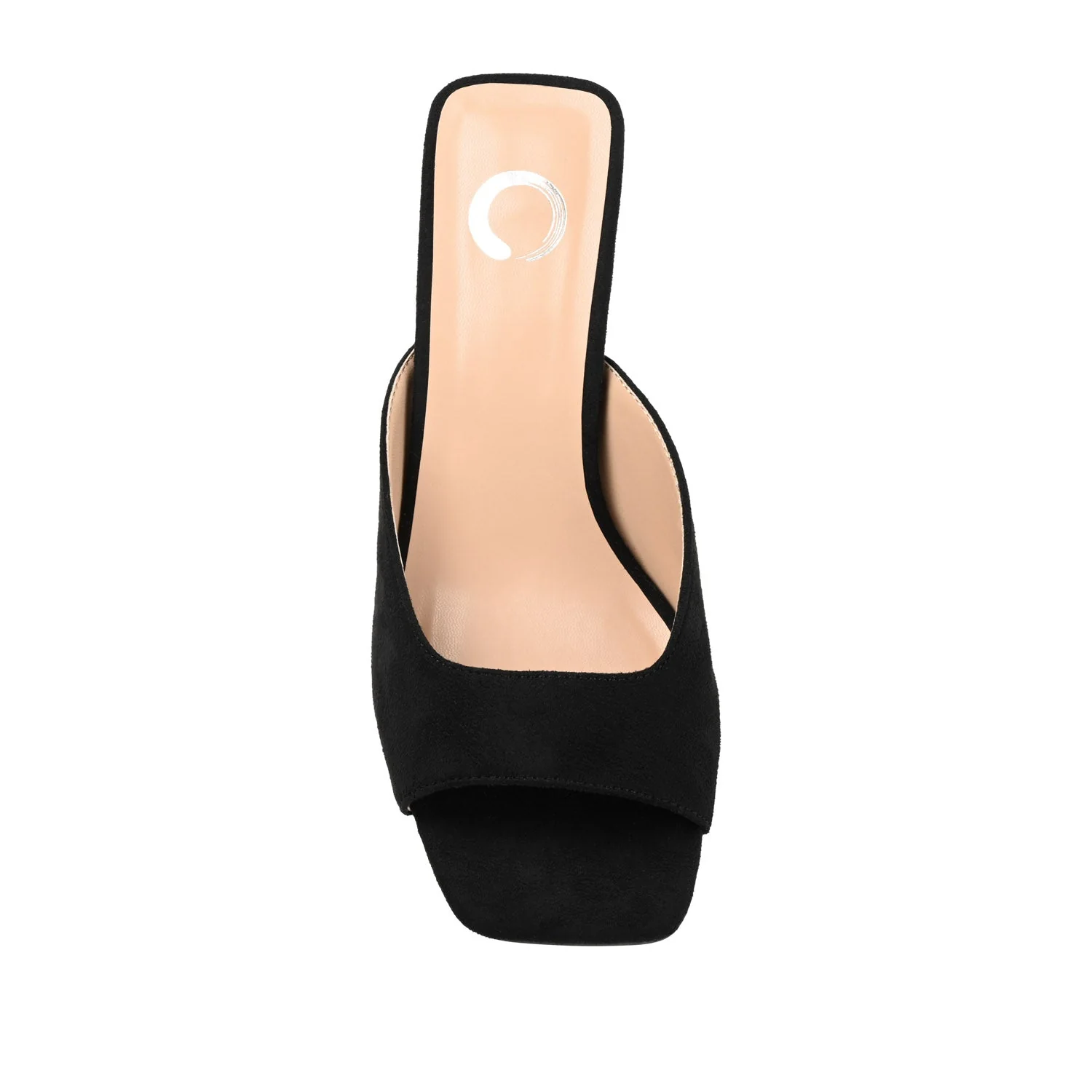 LARNA FAUX SUEDE PEEP TOE KITTEN HEELS - Black - Image 6