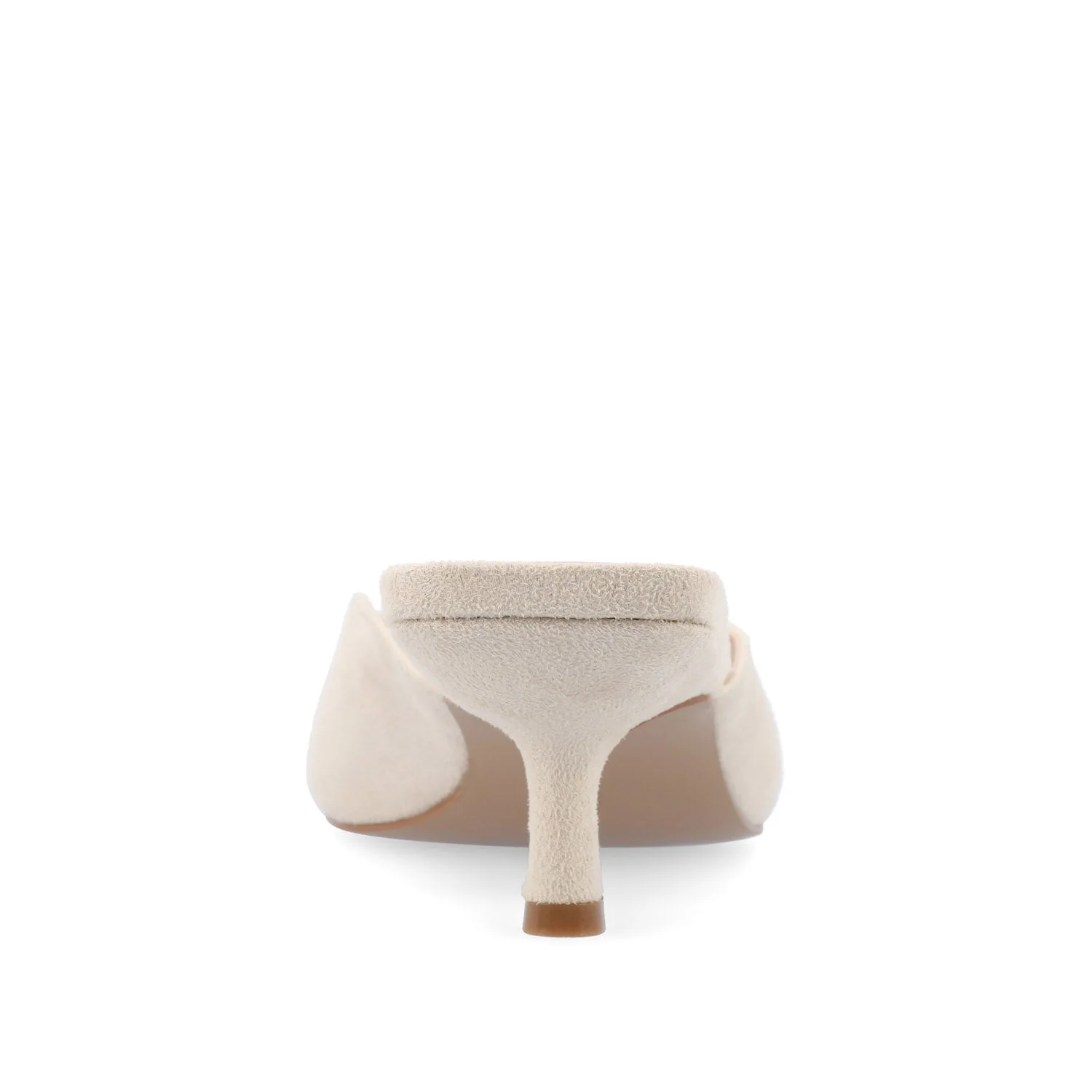 LARNA FAUX SUEDE PEEP TOE KITTEN HEELS - Bone - Image 7