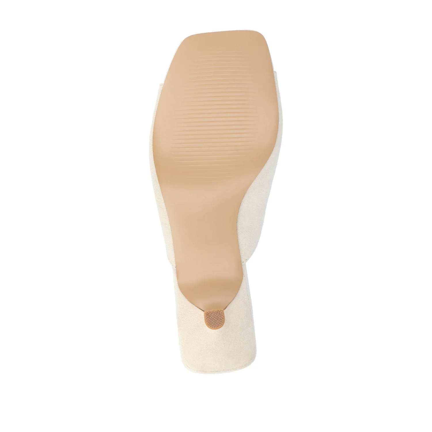 LARNA FAUX SUEDE PEEP TOE KITTEN HEELS - Bone - Image 8