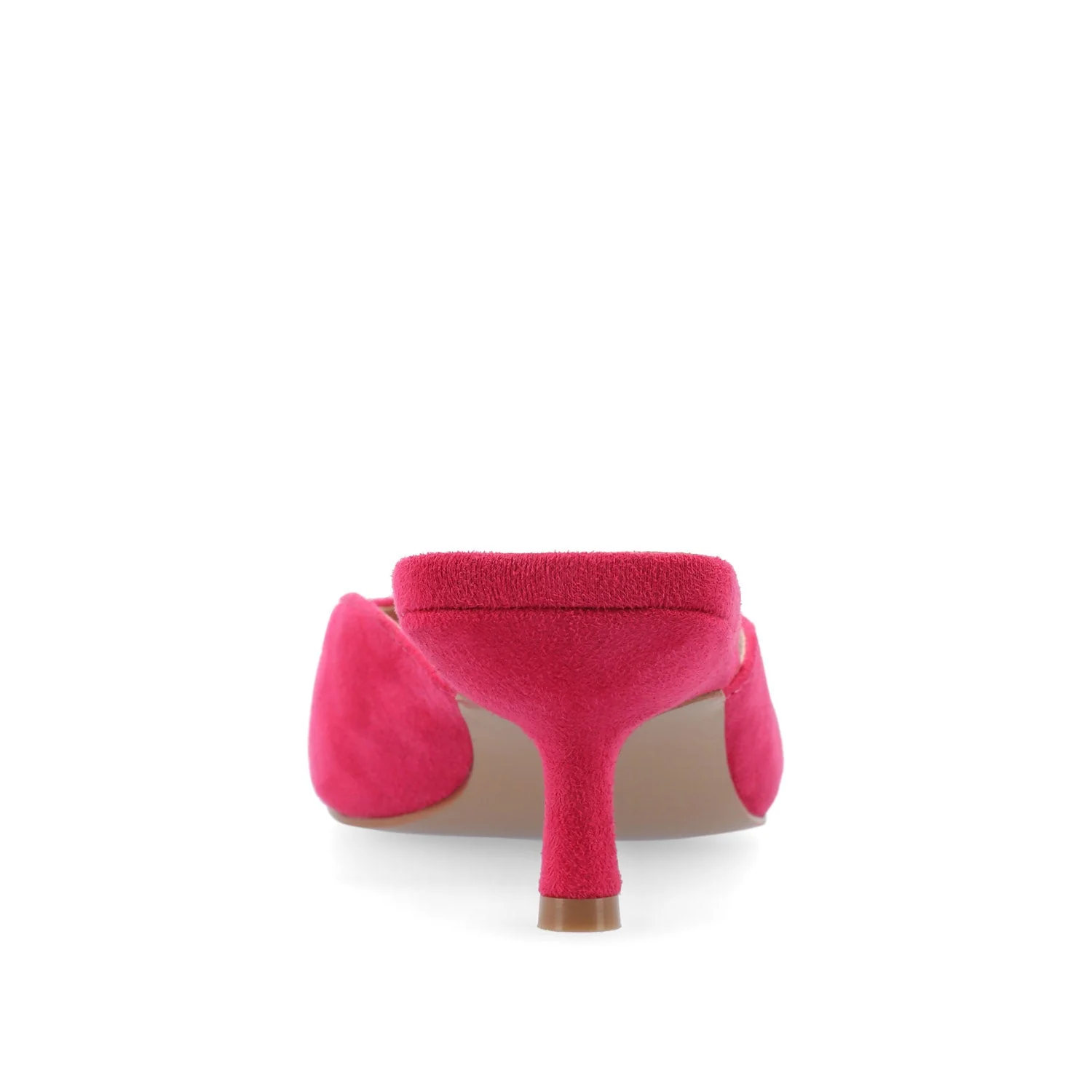 LARNA FAUX SUEDE PEEP TOE KITTEN HEELS - Fuchsia - Image 7