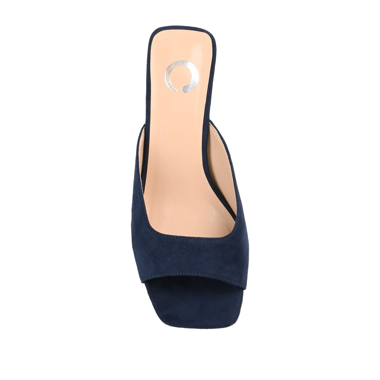 LARNA FAUX SUEDE PEEP TOE KITTEN HEELS - Navy Nubuck - Image 6