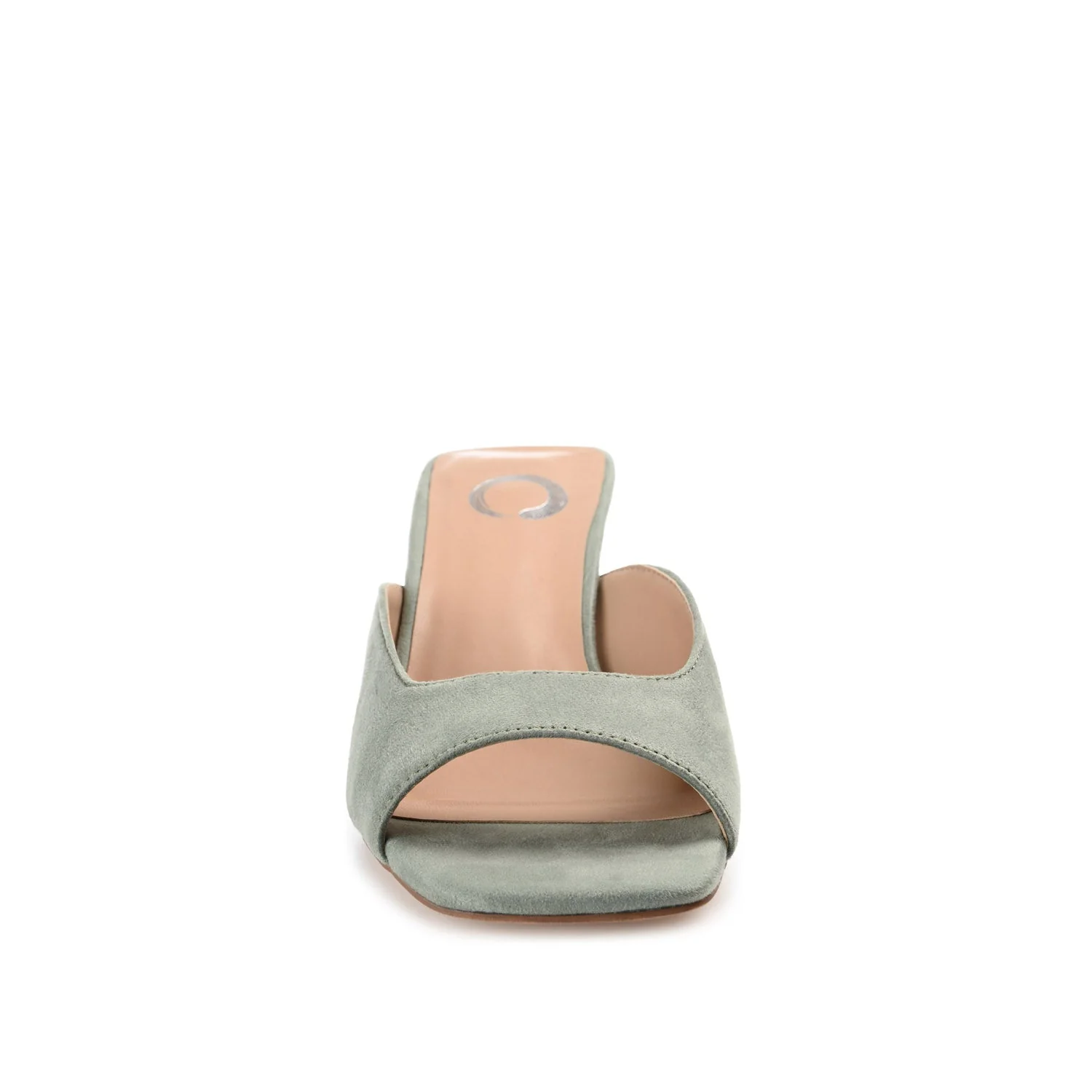 LARNA FAUX SUEDE PEEP TOE KITTEN HEELS - Sage - Image 5