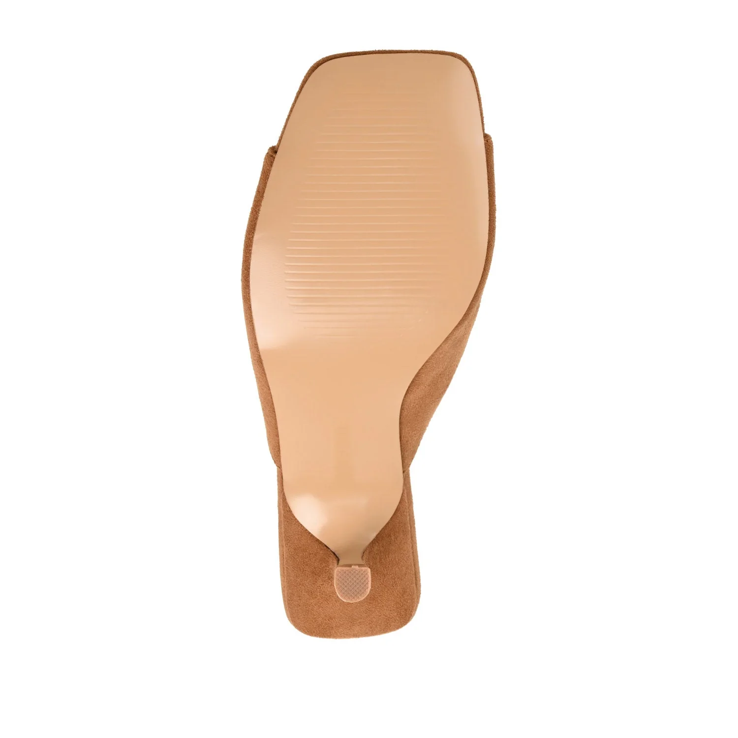 LARNA FAUX SUEDE PEEP TOE KITTEN HEELS - Tan - Image 8