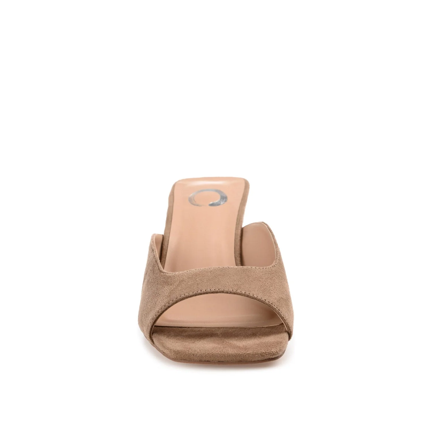 LARNA FAUX SUEDE PEEP TOE KITTEN HEELS - Taupe - Image 5