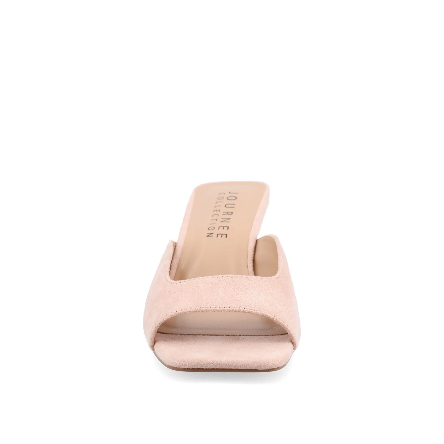 LARNA FAUX SUEDE PEEP TOE KITTEN HEELS IN WIDE - Pink - Image 5