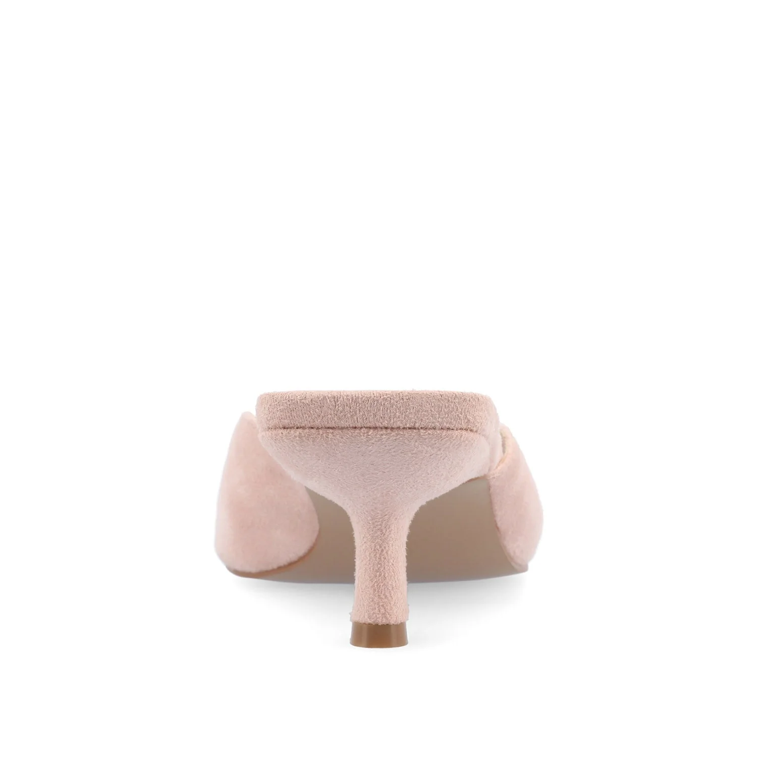 LARNA FAUX SUEDE PEEP TOE KITTEN HEELS IN WIDE - Pink - Image 7