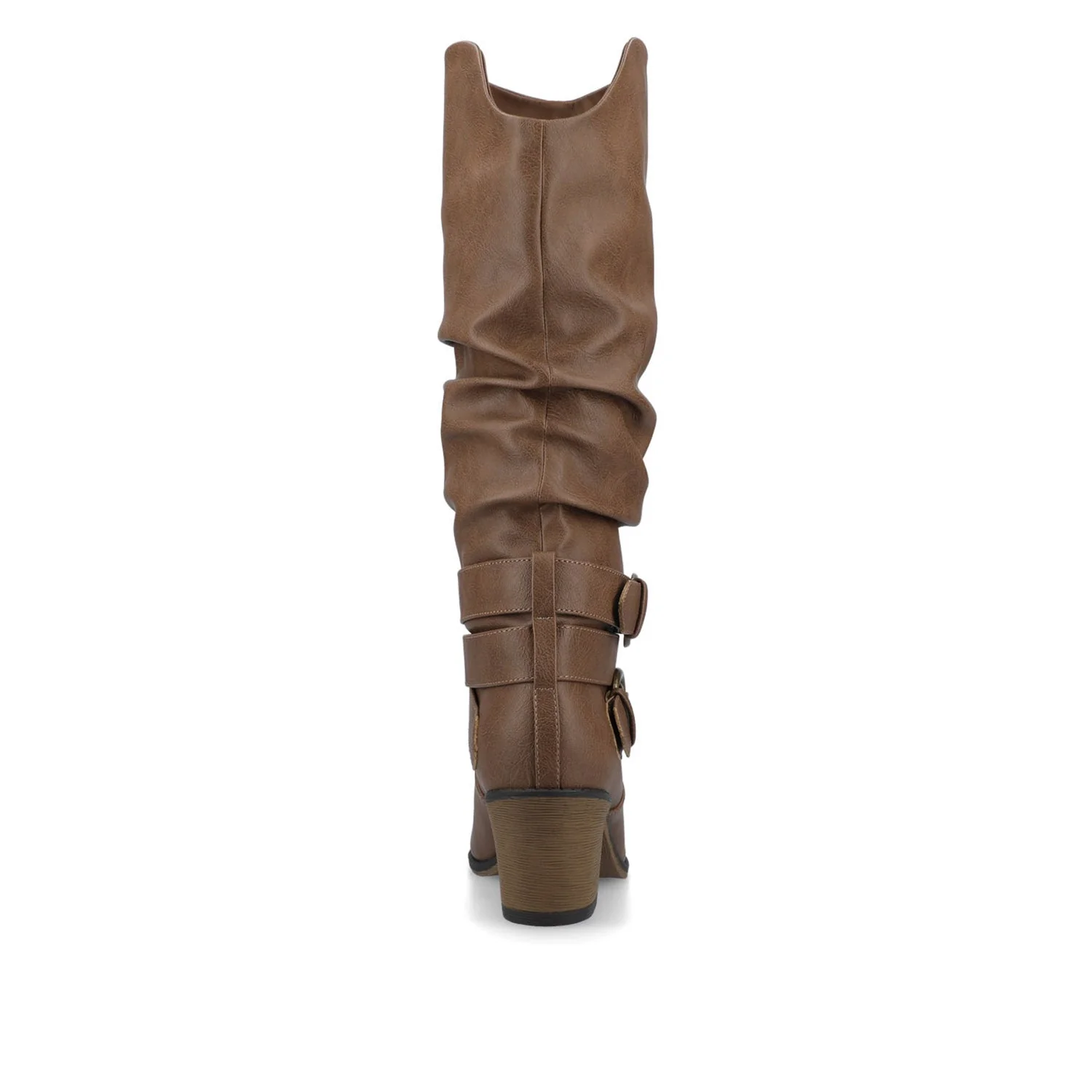 LATE KNEE-HIGH BOOTS IN WIDE CALF - Taupe PU - Image 6