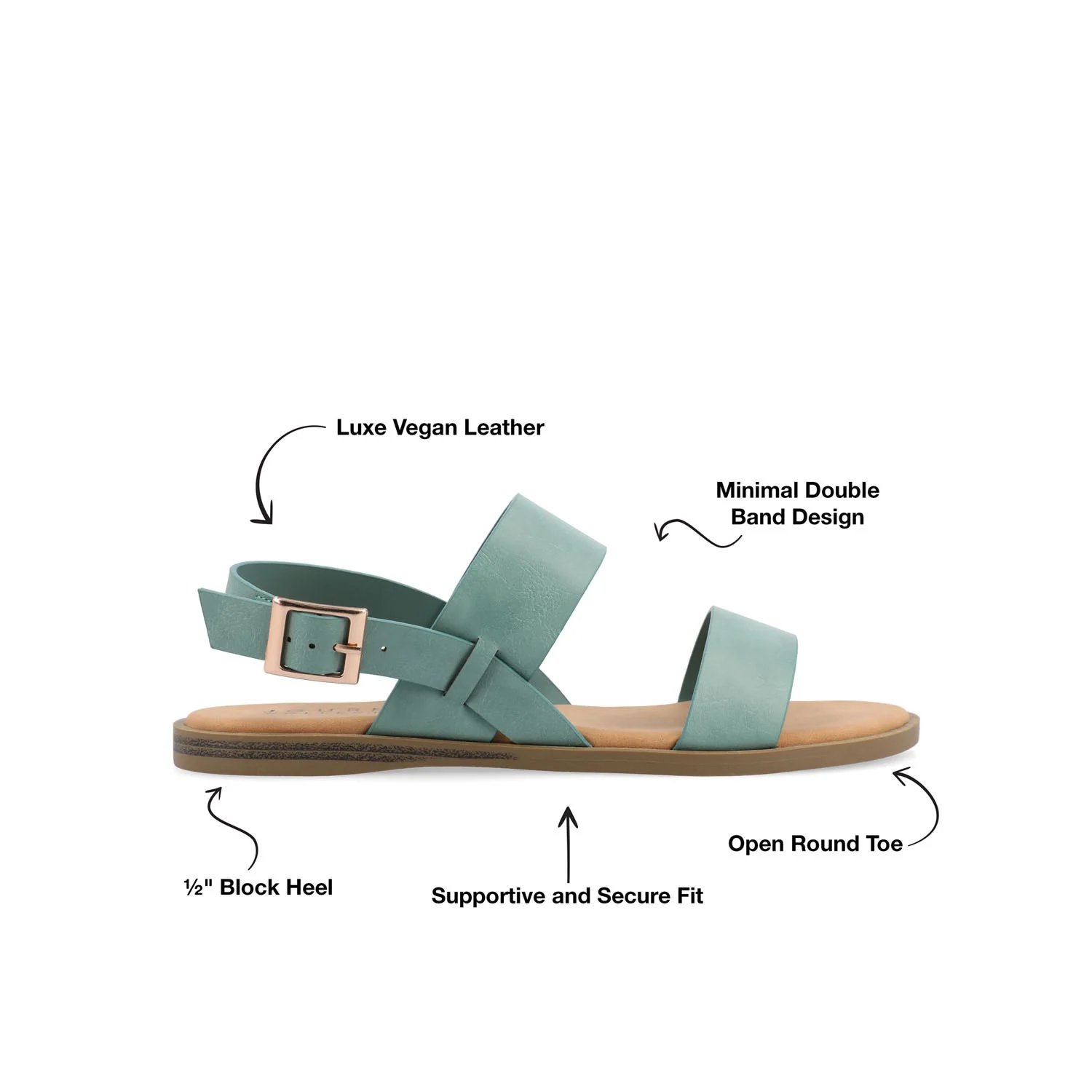 LAVINE MULTI STRAP SANDALS IN WIDE - Blue - Image 9