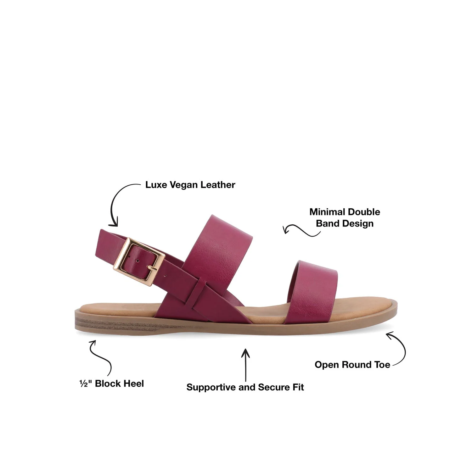 LAVINE MULTI STRAP SANDALS IN STATEMENT - Raspberry - Image 11
