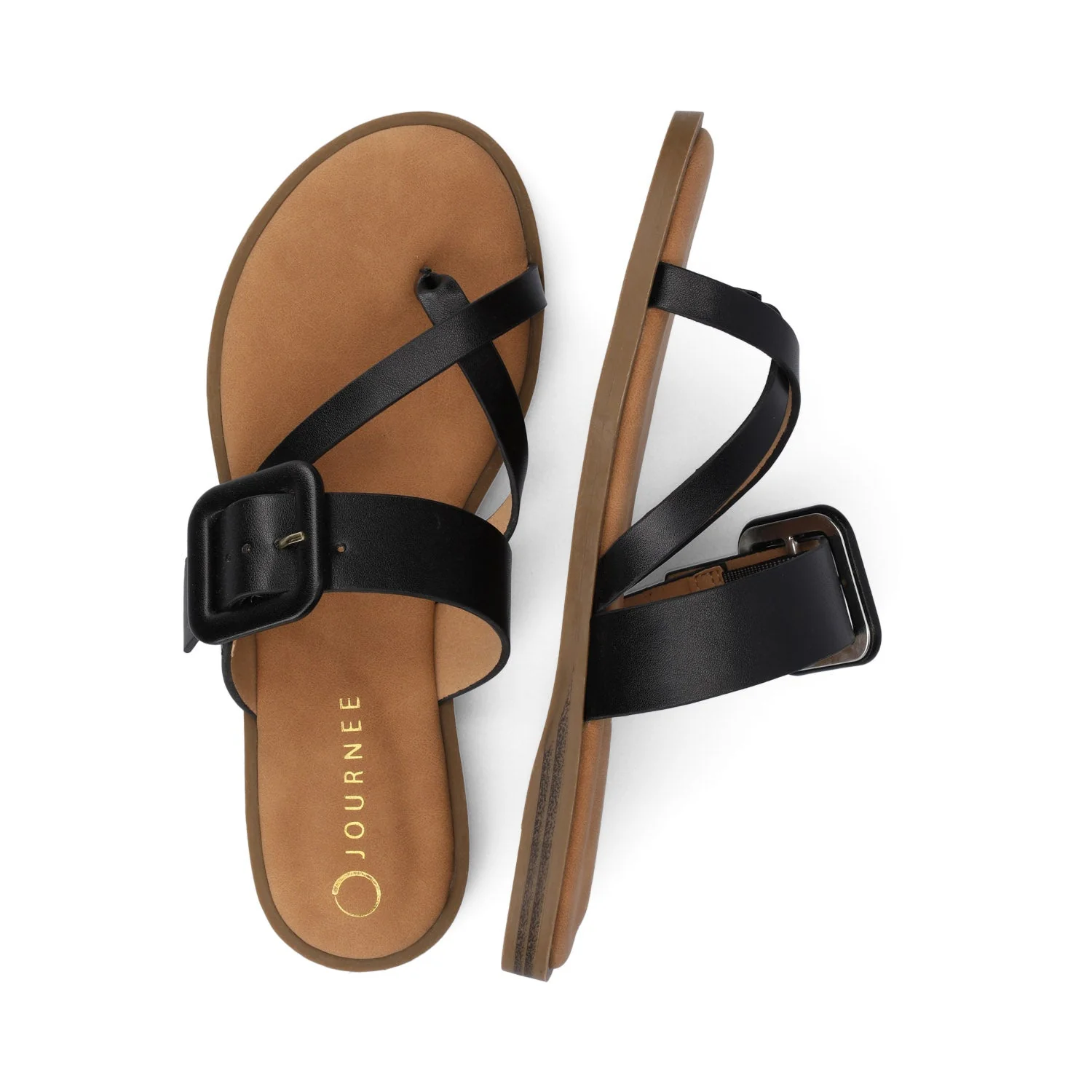 LAYRA FLAT SANDALS - Black - Image 3