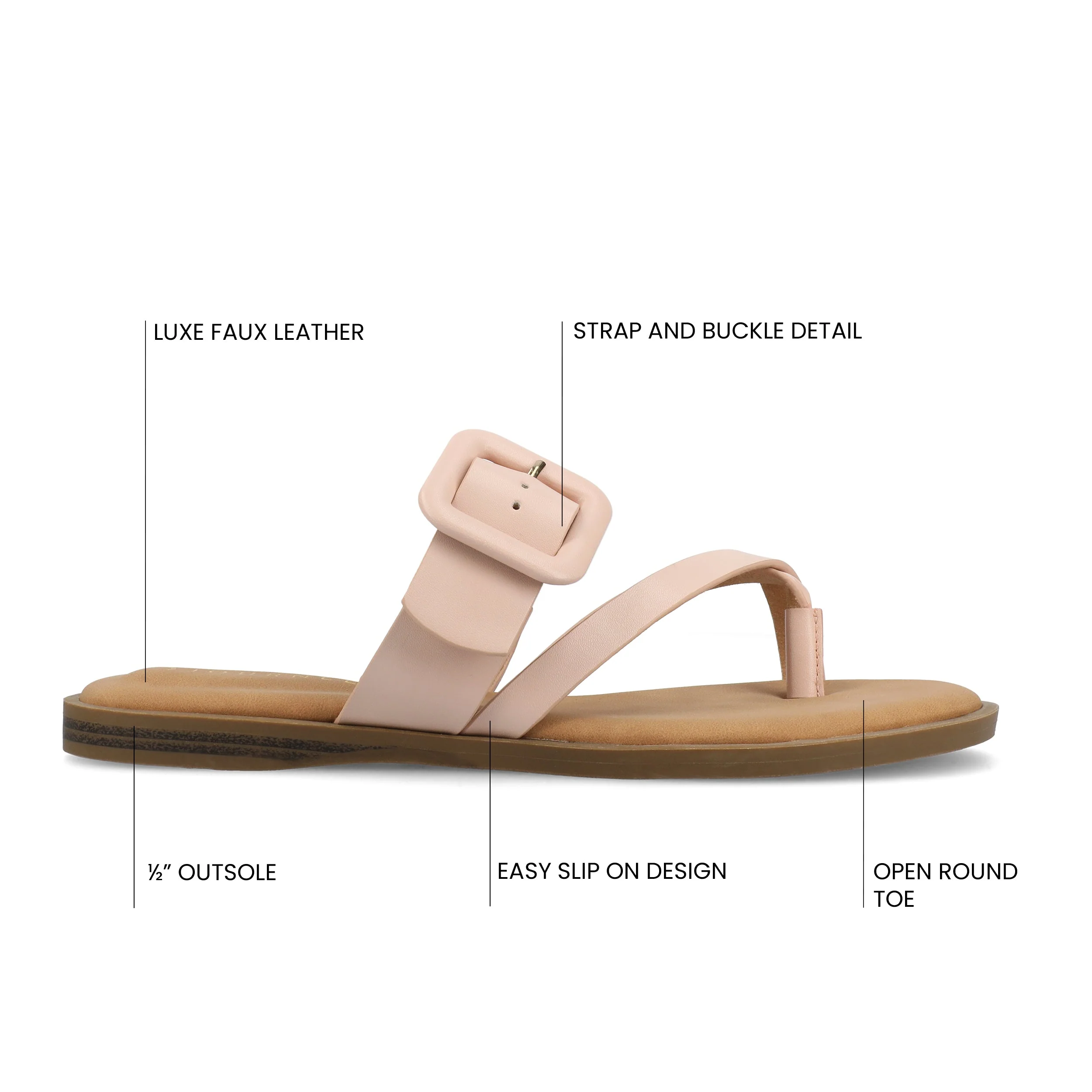LAYRA FLAT SANDALS - Pink - Image 6