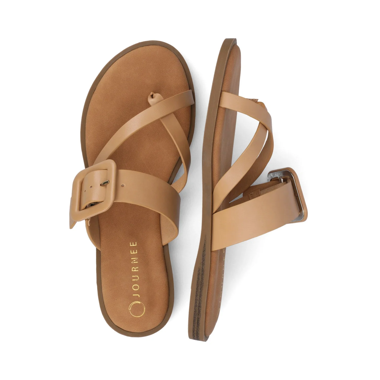 LAYRA FLAT SANDALS - Tan - Image 3