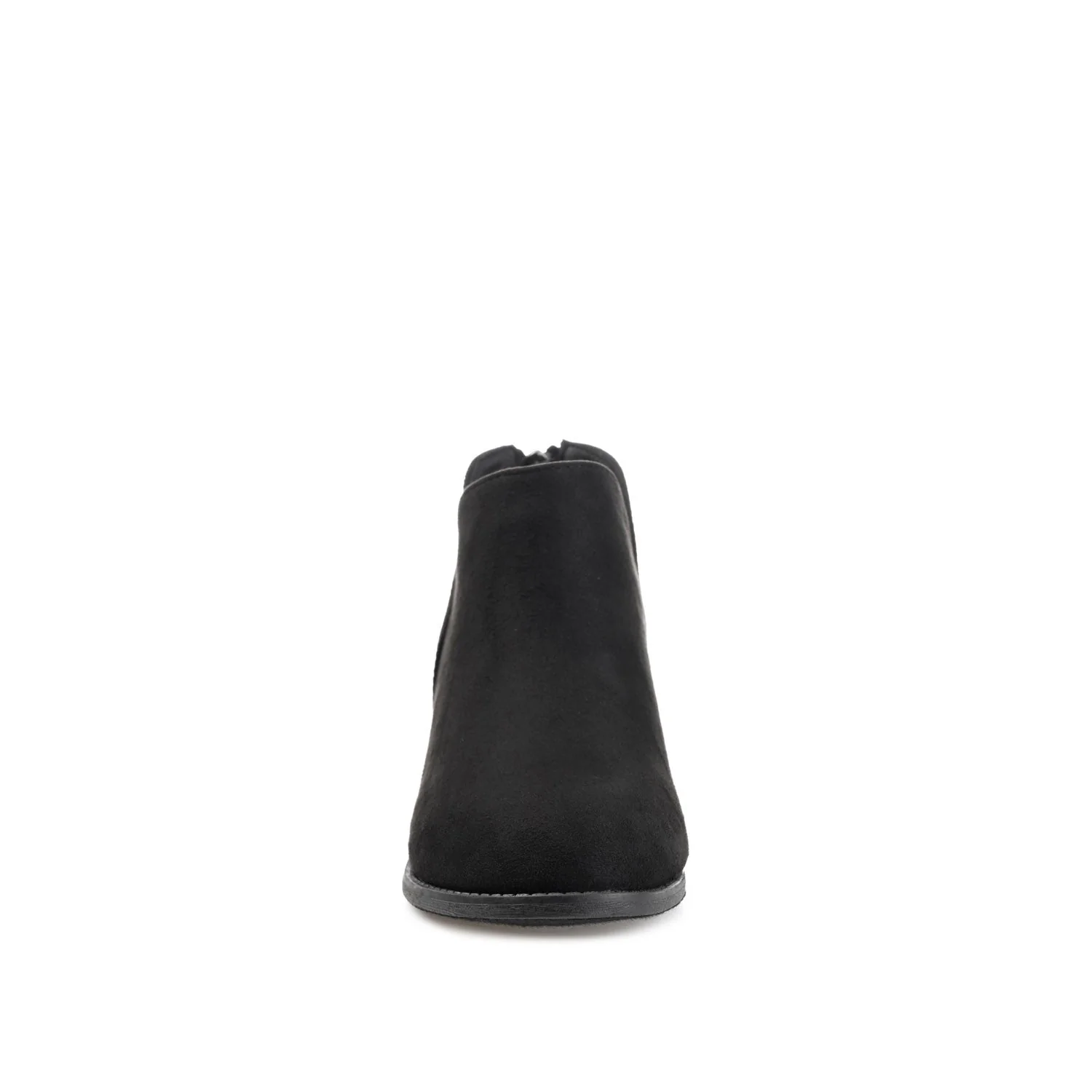 LIVVY ZIP-UP BOOTIES IN FAUX SUEDE - Black - Image 5
