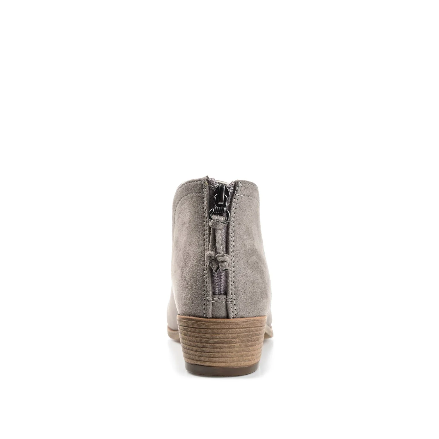 LIVVY ZIP-UP BOOTIES IN FAUX SUEDE - Grey - Image 5