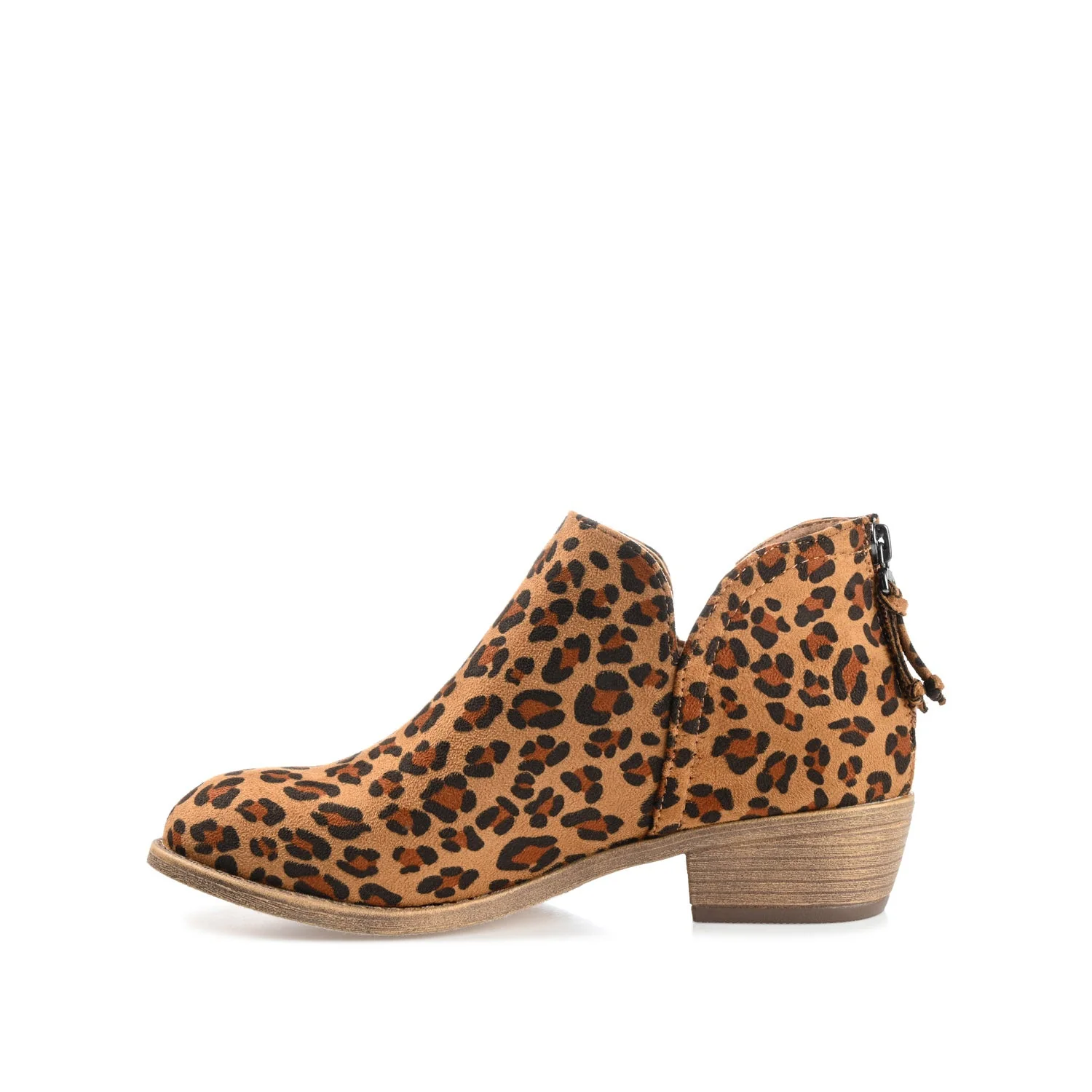 LIVVY ZIP-UP BOOTIES IN FAUX SUEDE - Leopard Faux Suede 3 - Image 3