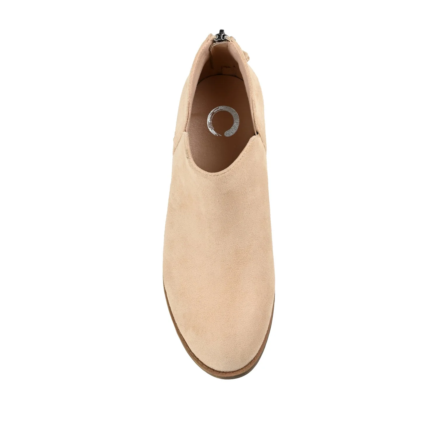 LIVVY ZIP-UP BOOTIES IN FAUX SUEDE - Tan - Image 6