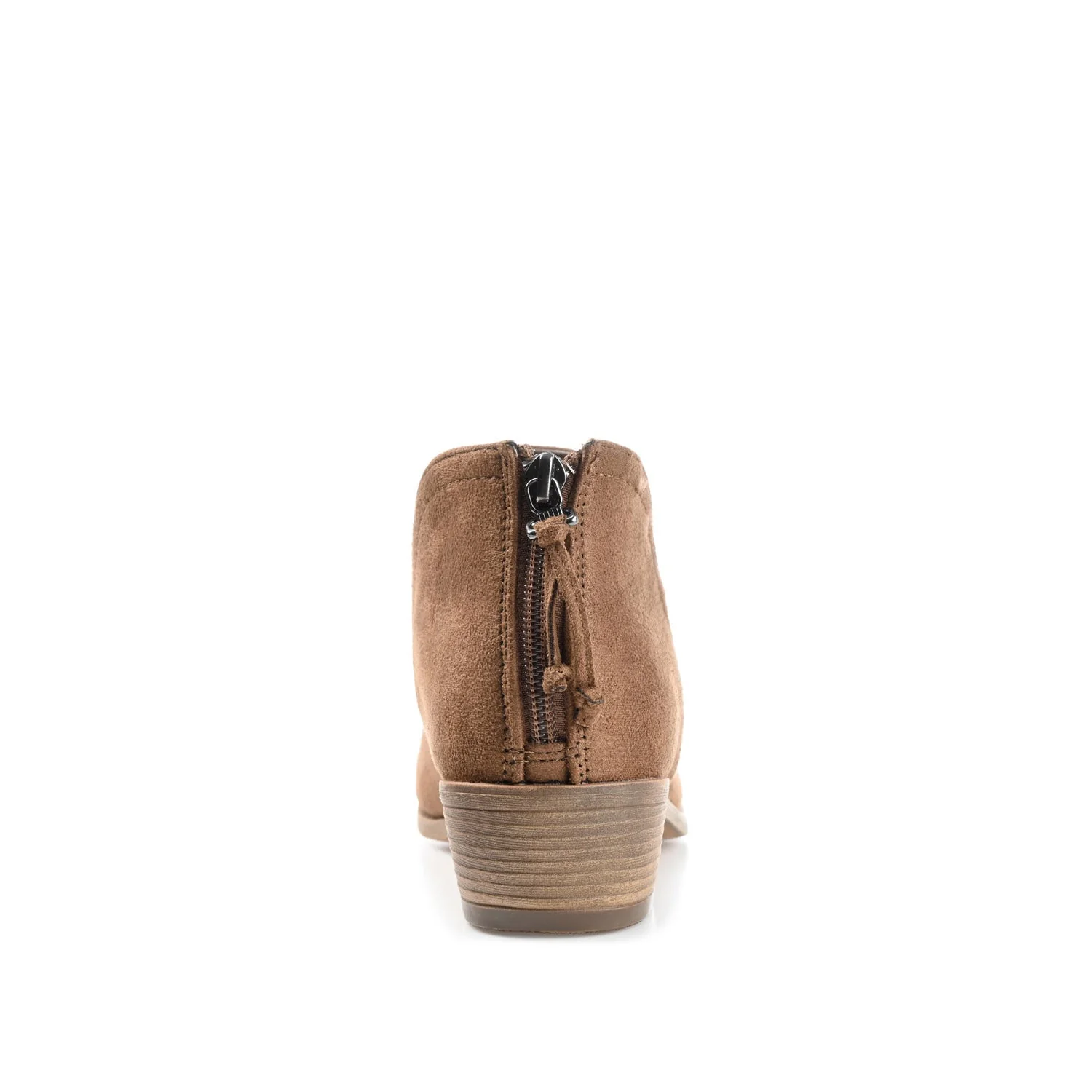 LIVVY ZIP-UP BOOTIES IN FAUX SUEDE - Taupe - Image 5