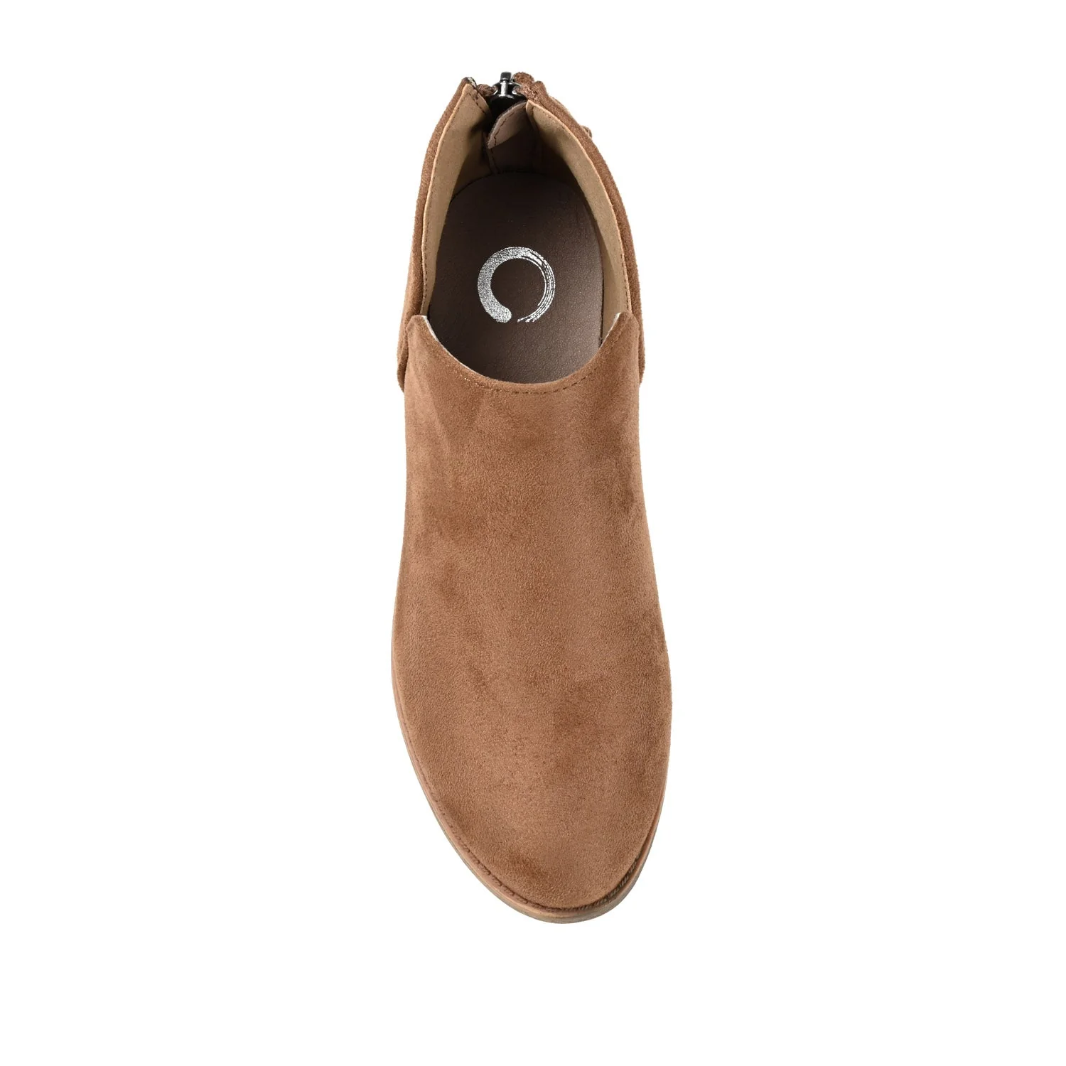 LIVVY ZIP-UP BOOTIES IN FAUX SUEDE - Taupe - Image 6