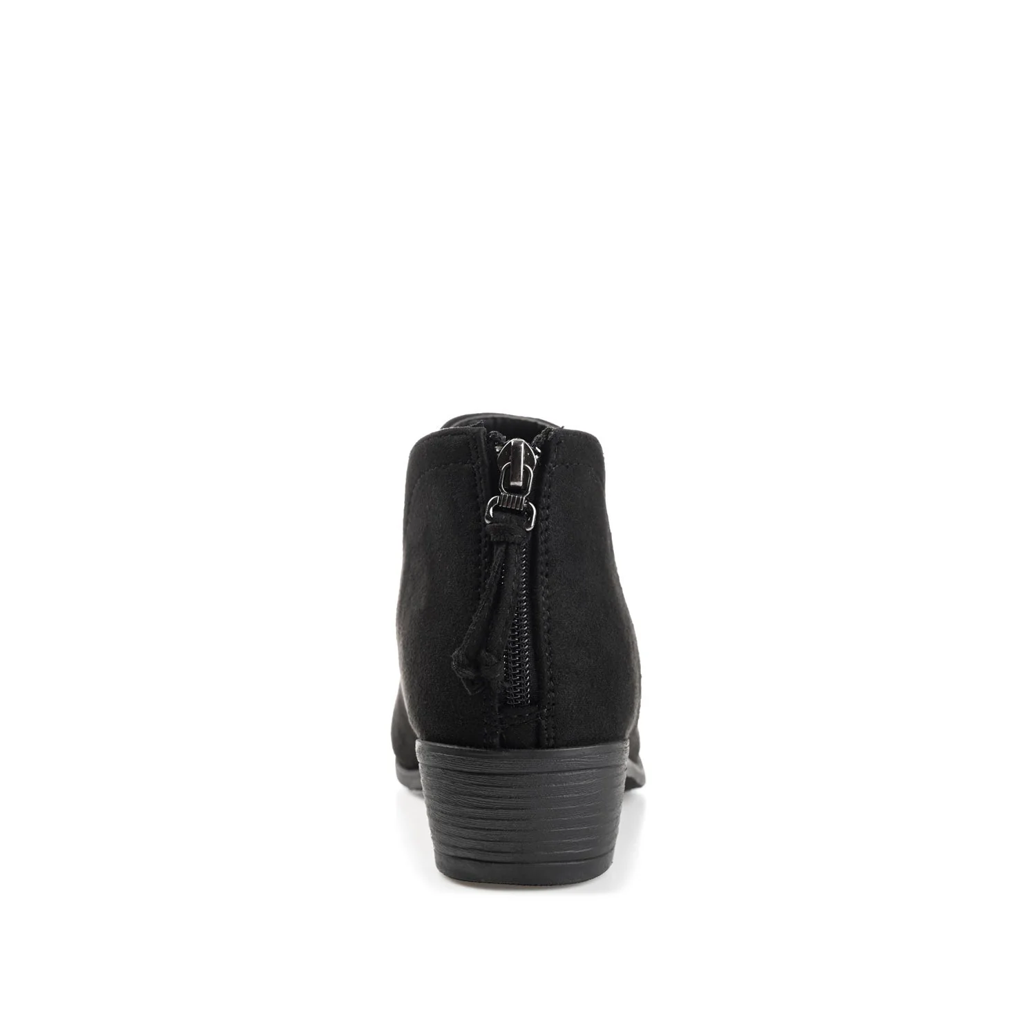LIVVY FAUX SUEDE ZIP-UP BOOTIES IN WIDE - Black - Image 7