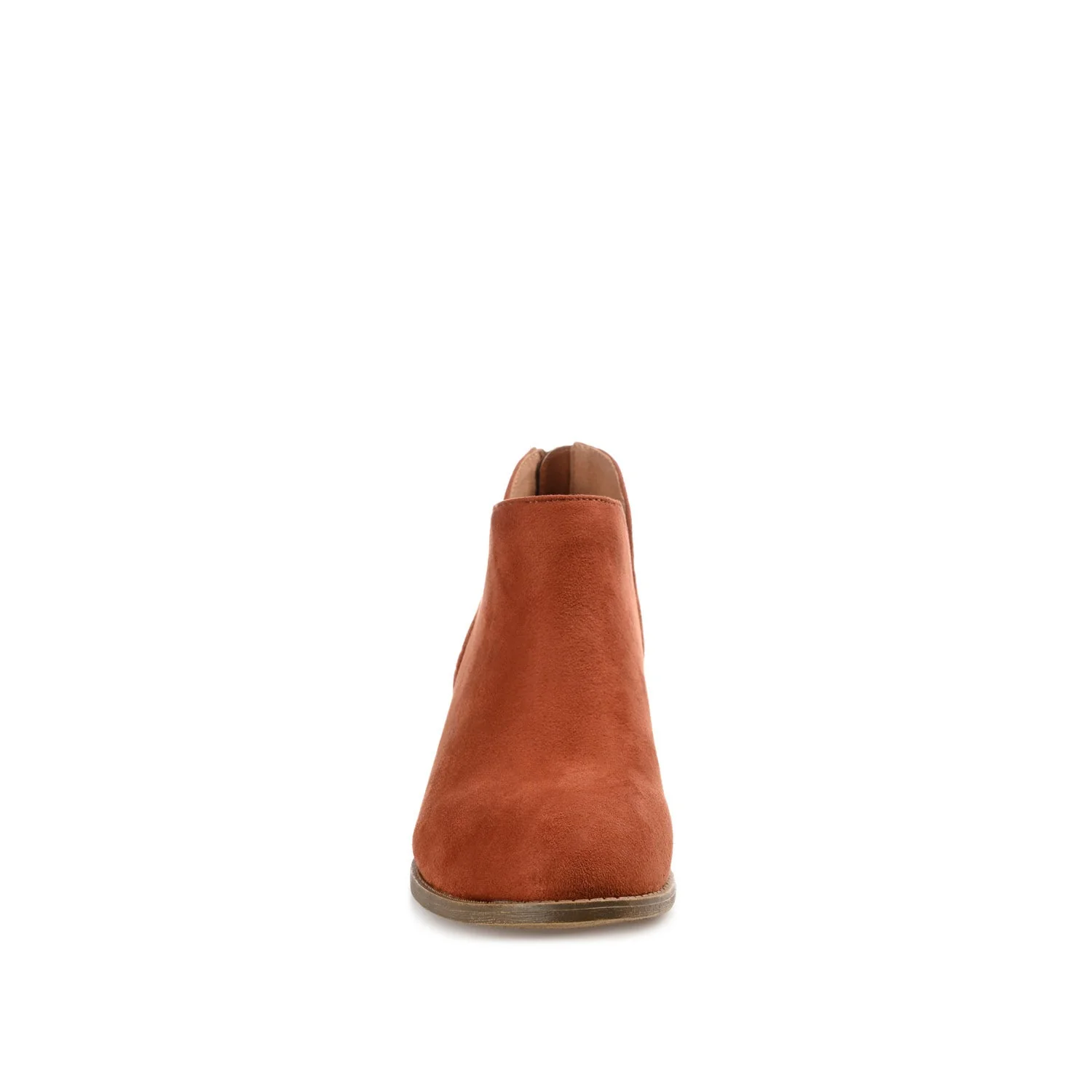 LIVVY FAUX SUEDE ZIP-UP BOOTIES IN WIDE - Clay - Image 6