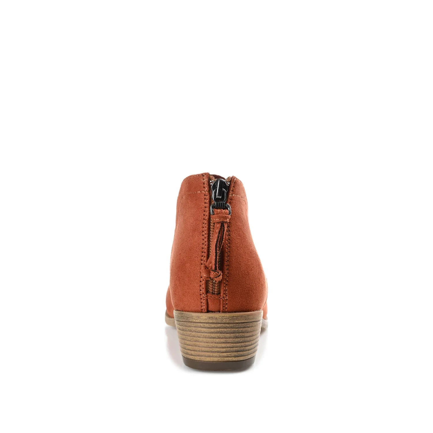 LIVVY FAUX SUEDE ZIP-UP BOOTIES IN WIDE - Clay - Image 8