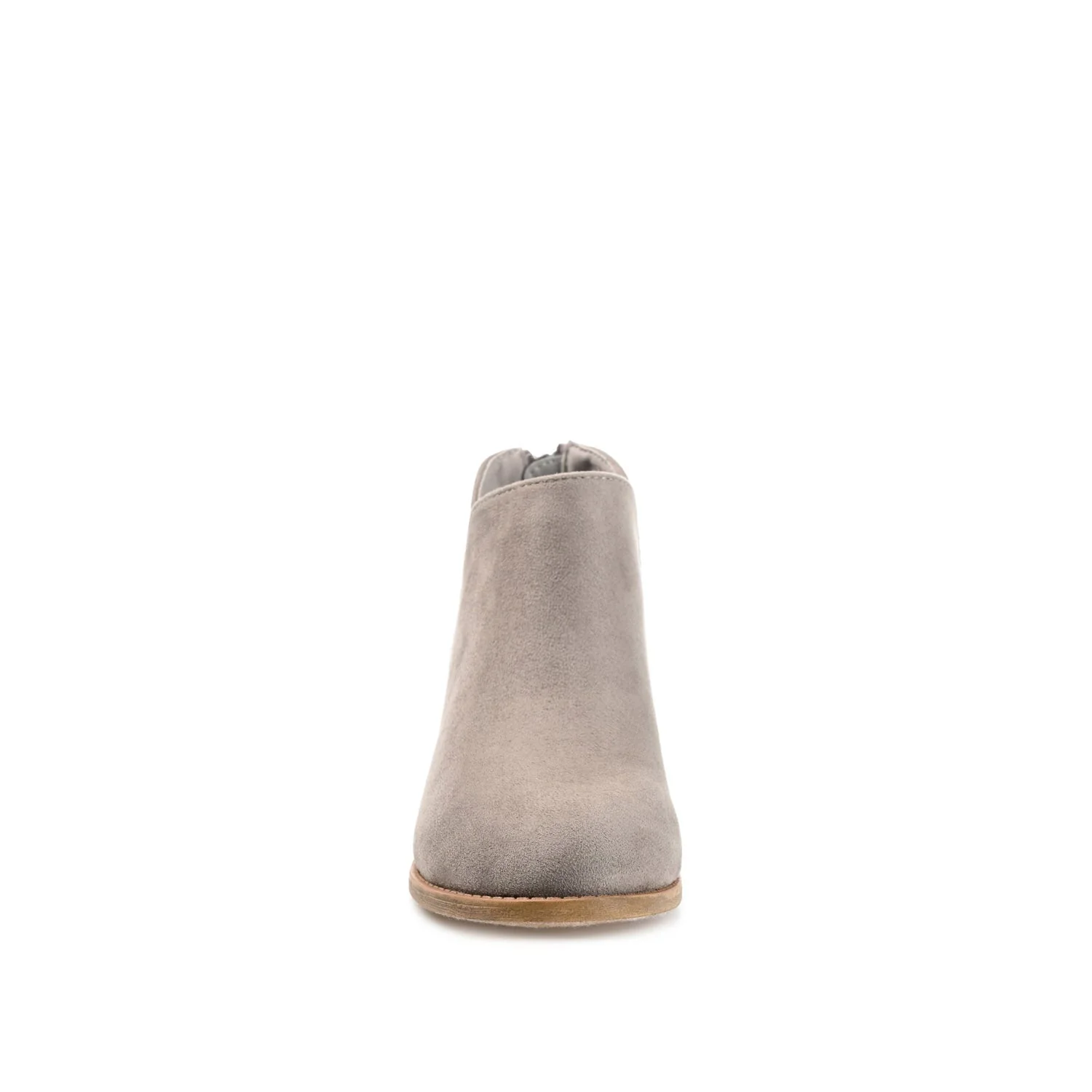 LIVVY FAUX SUEDE ZIP-UP BOOTIES IN WIDE - Grey - Image 6