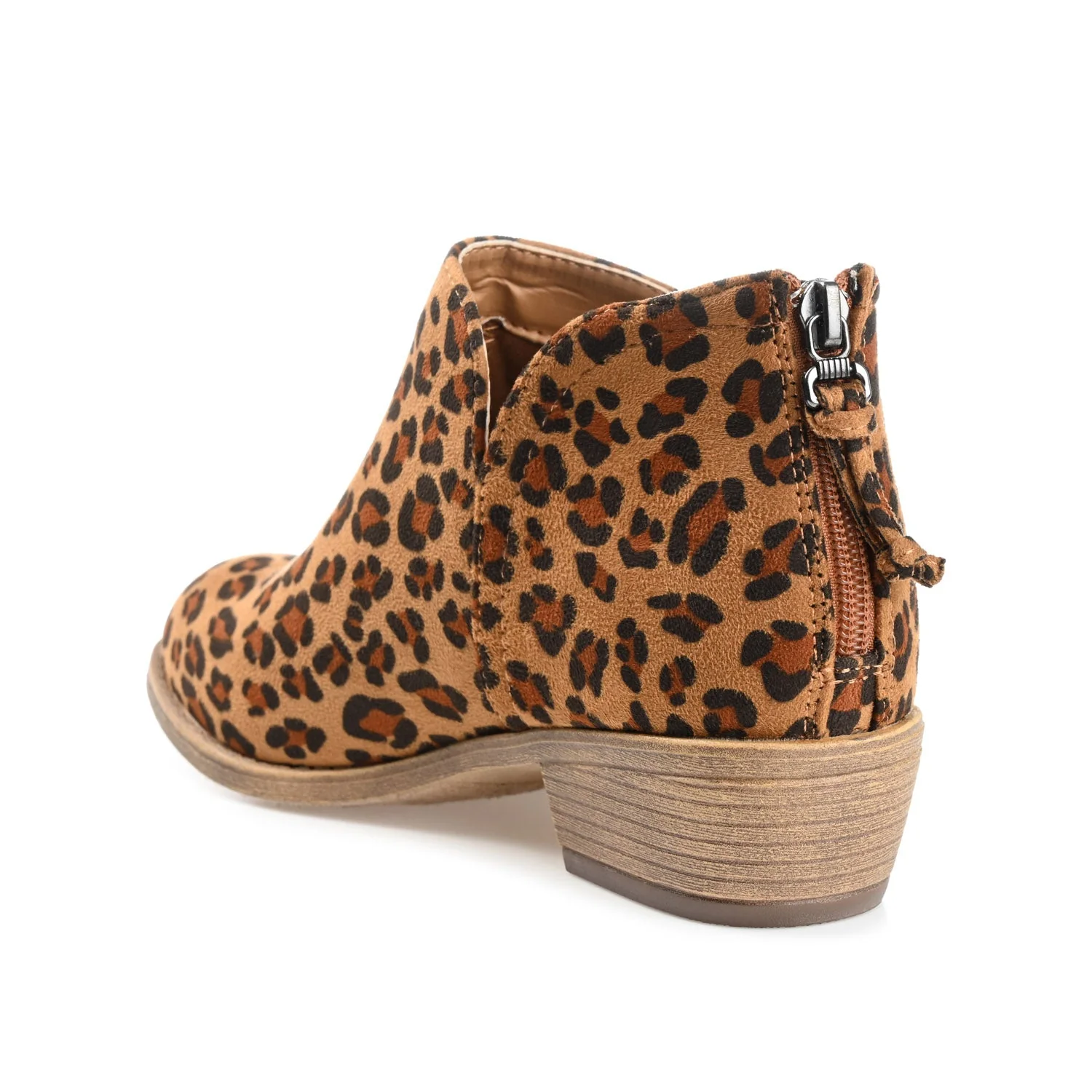 LIVVY FAUX SUEDE ZIP-UP BOOTIES IN WIDE - Leopard - Image 4