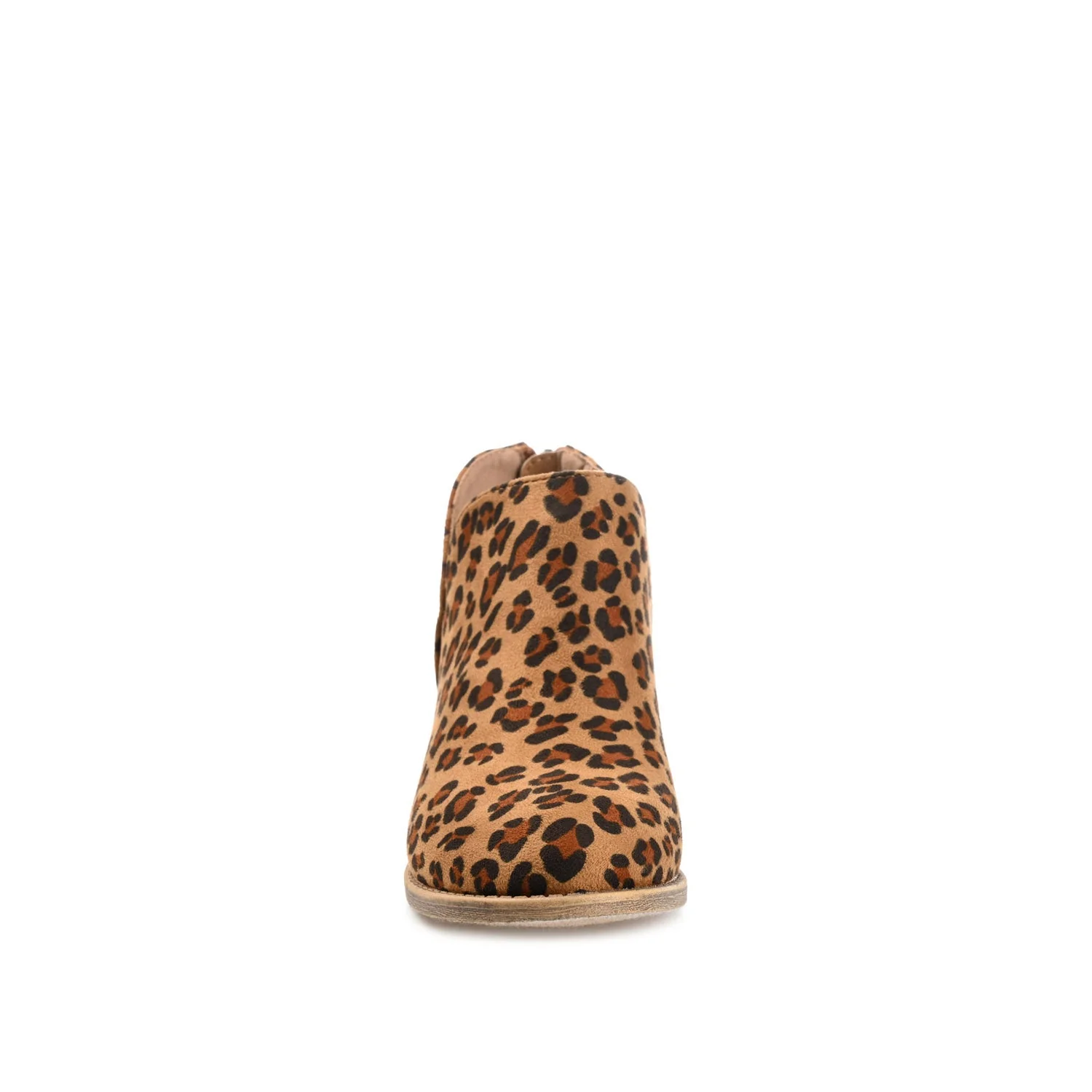 LIVVY FAUX SUEDE ZIP-UP BOOTIES IN WIDE - Leopard - Image 5