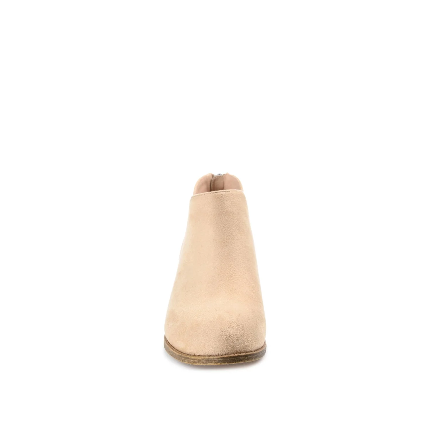 LIVVY FAUX SUEDE ZIP-UP BOOTIES IN WIDE - Tan - Image 5