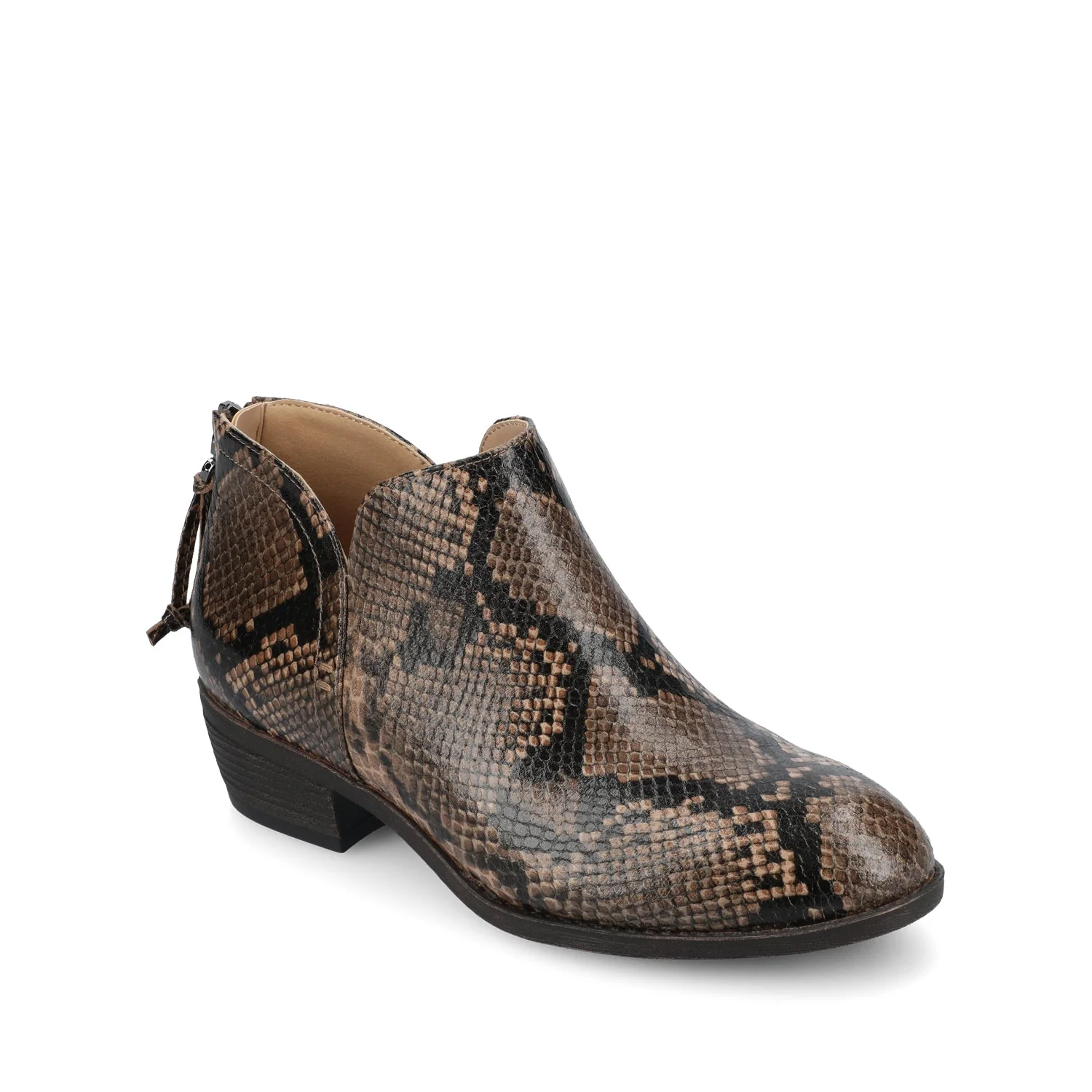 LIVVY ZIP-UP BOOTIES - Brown Snake - Image 2