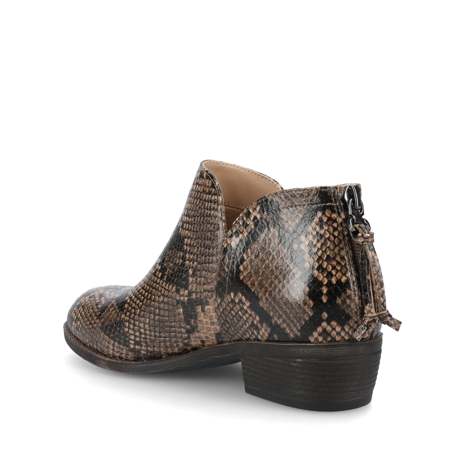 LIVVY ZIP-UP BOOTIES - Brown Snake - Image 3