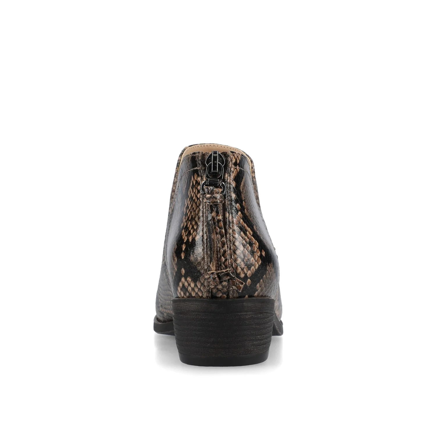 LIVVY ZIP-UP BOOTIES IN WIDE - Brown Snake - Image 6