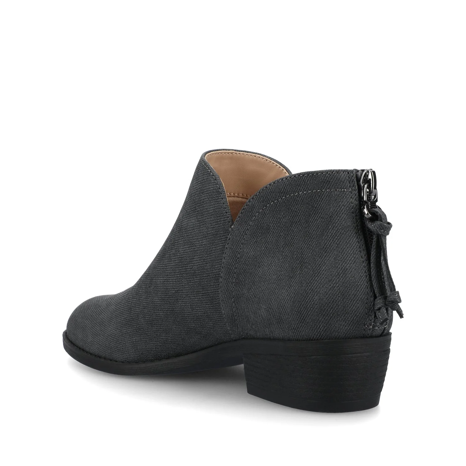LIVVY ZIP-UP BOOTIES IN WIDE - Dark Denim - Image 3