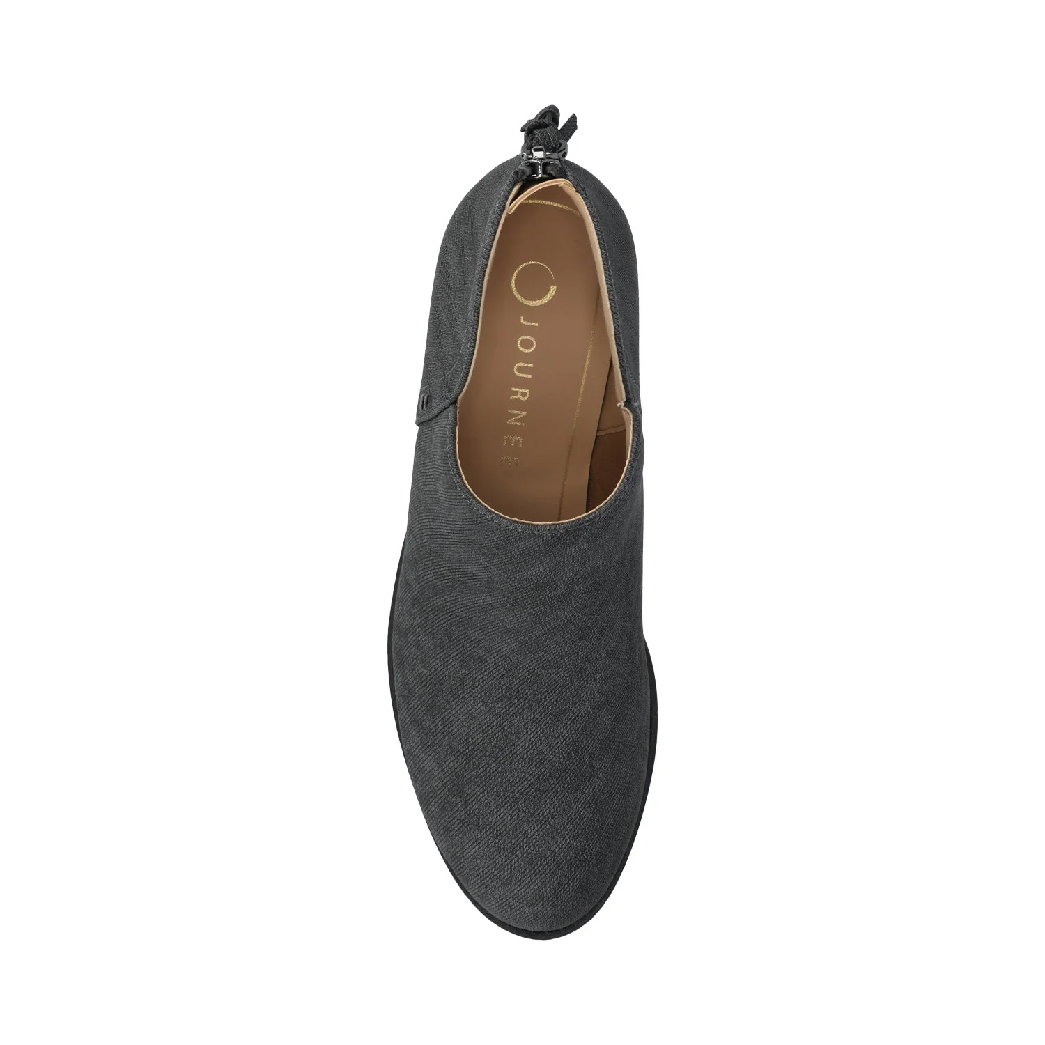 LIVVY ZIP-UP BOOTIES IN WIDE - Dark Denim - Image 4