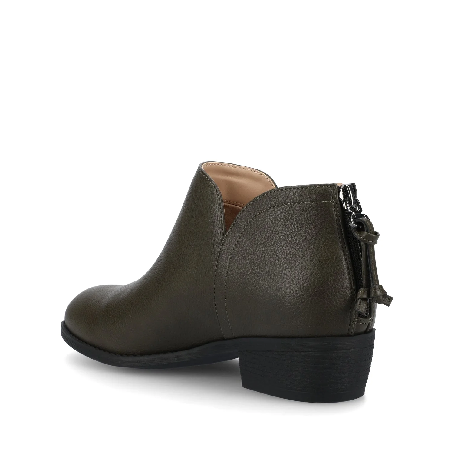 LIVVY ZIP-UP BOOTIES IN WIDE - Vintage Olive - Image 3