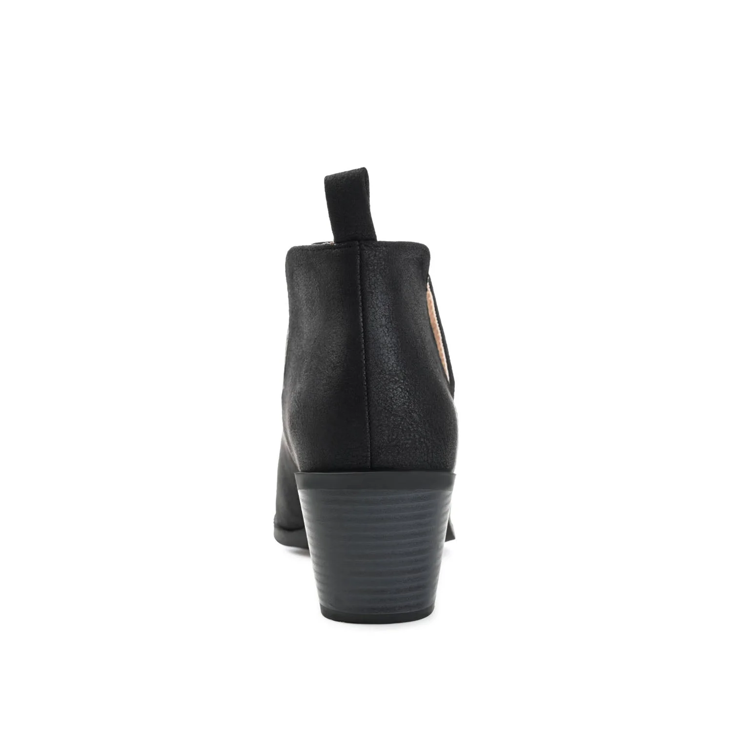 LOLA BLOCK HEELED BOOTIES IN VEGAN LEATHER - Black - Image 7