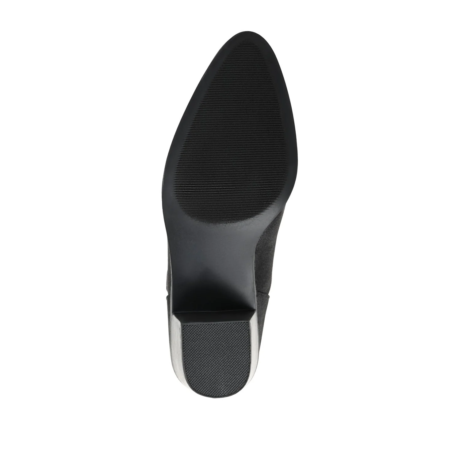 LOLA BLOCK HEELED BOOTIES IN VEGAN LEATHER - Black - Image 8