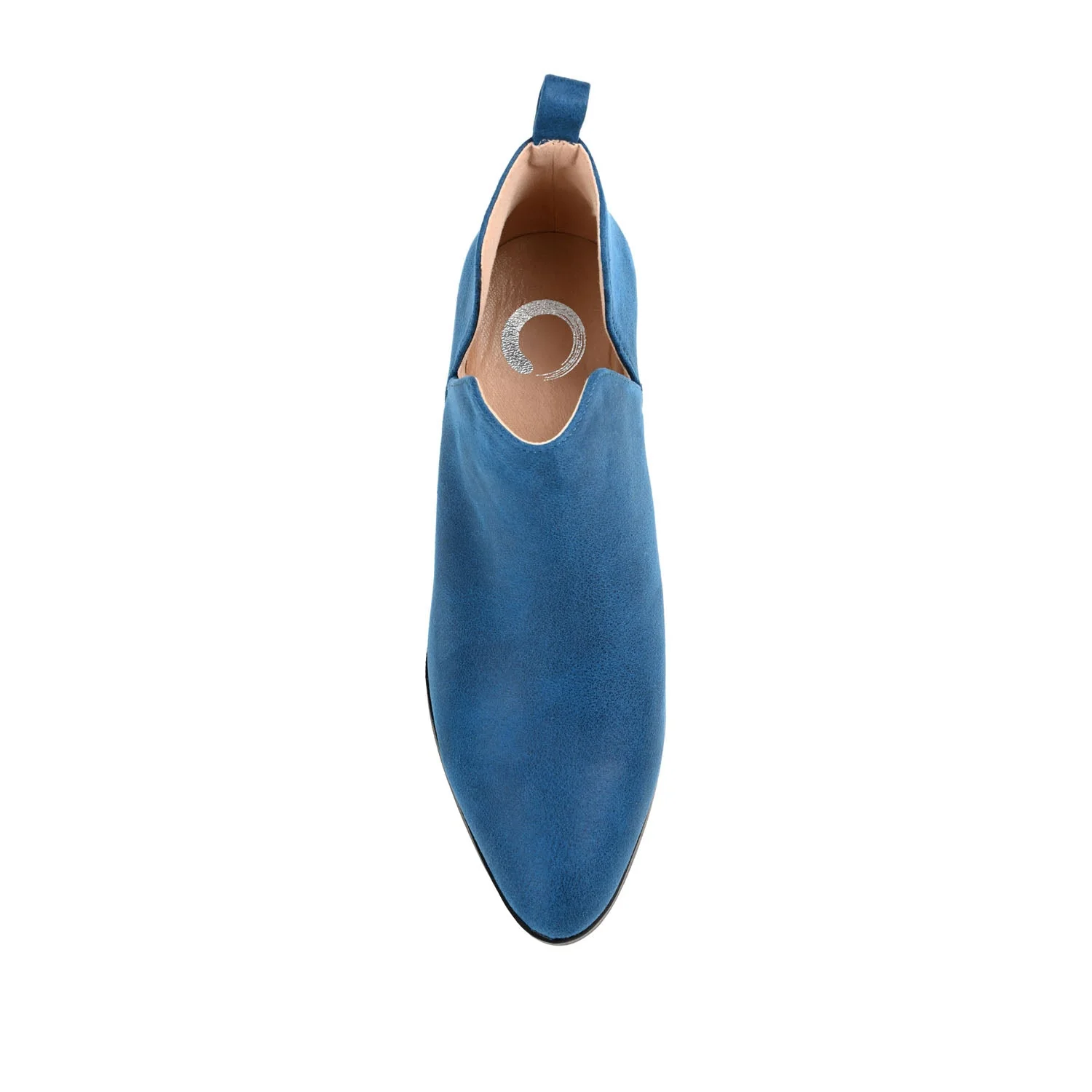 LOLA BLOCK HEELED BOOTIES IN VEGAN LEATHER - Blue - Image 6