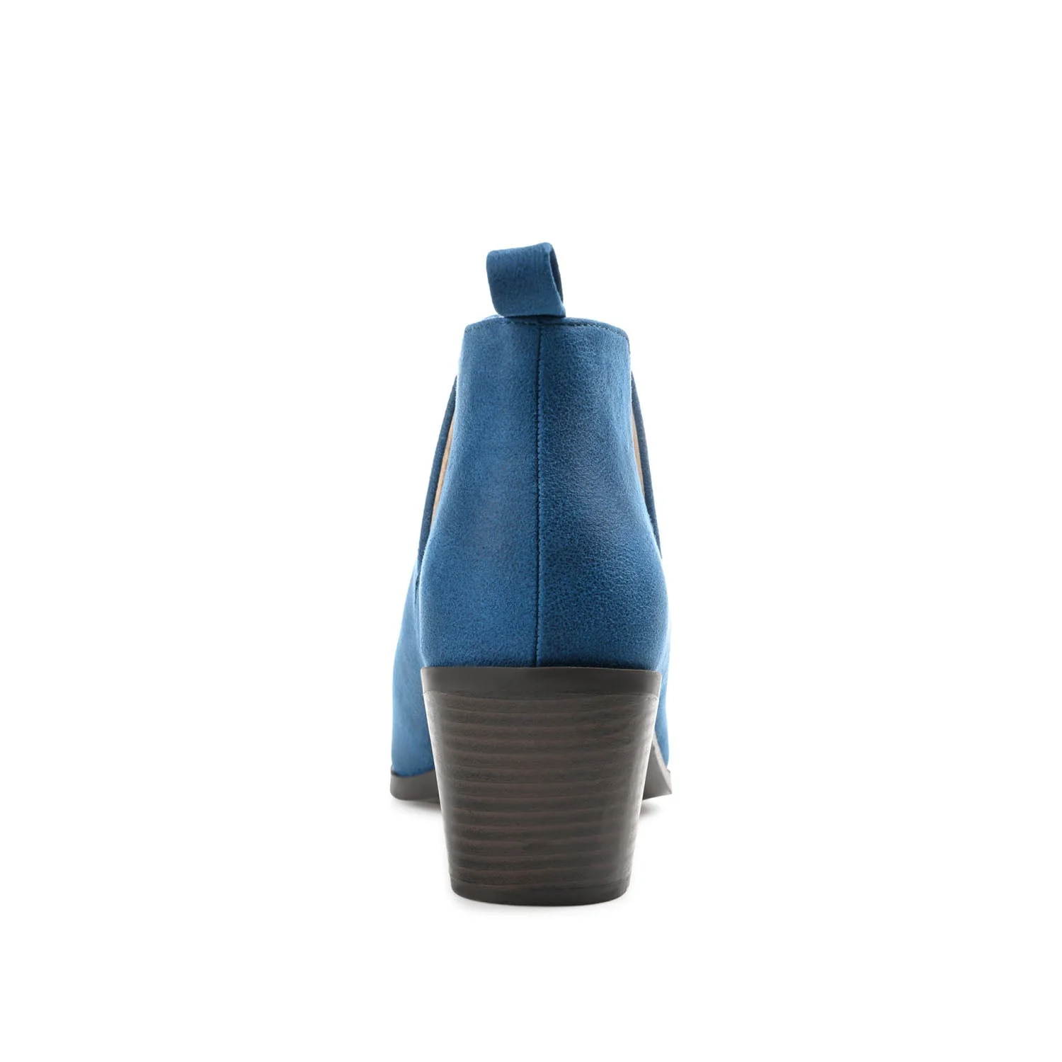 LOLA BLOCK HEELED BOOTIES IN VEGAN LEATHER - Blue - Image 7
