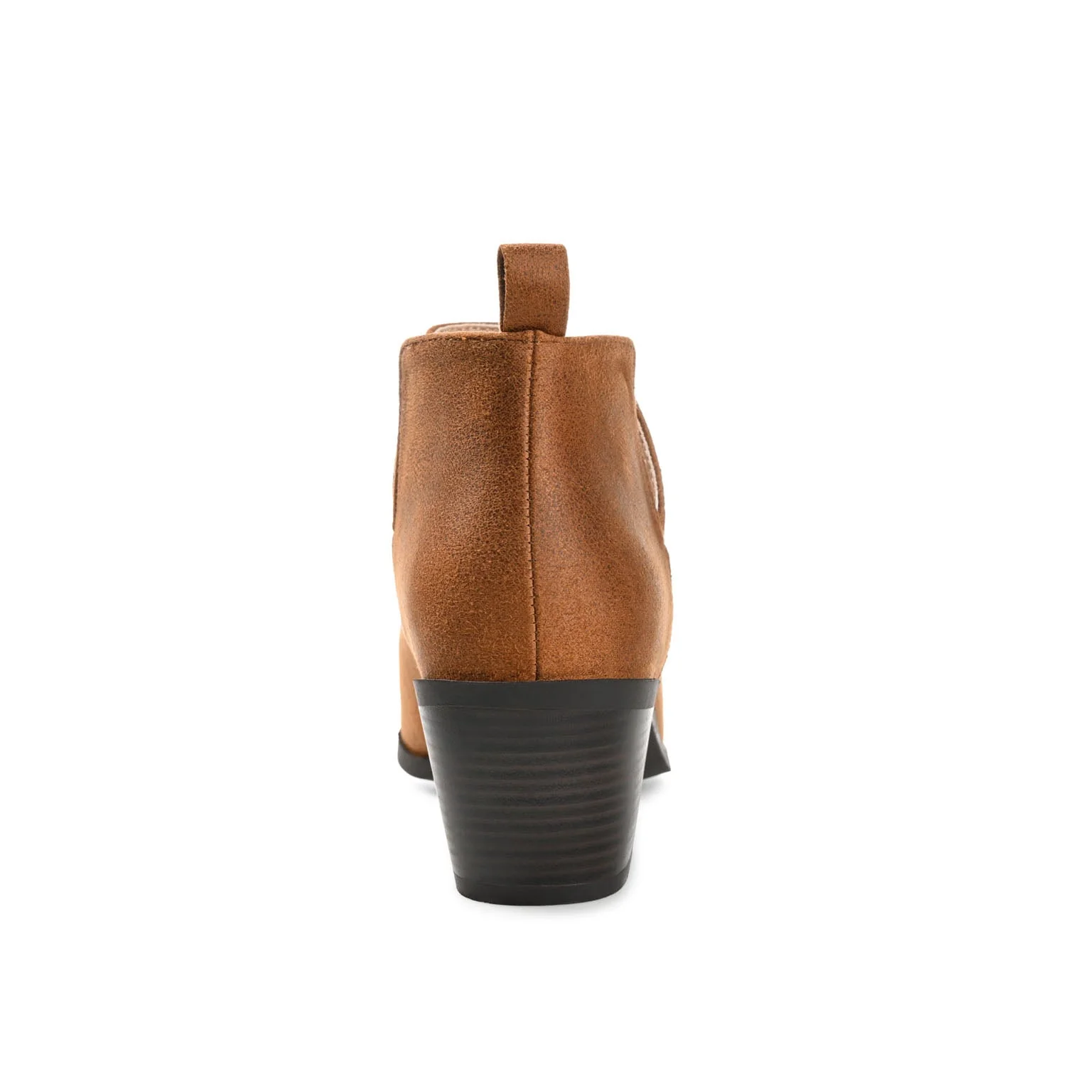 LOLA BLOCK HEELED BOOTIES IN VEGAN LEATHER - Brown - Image 7