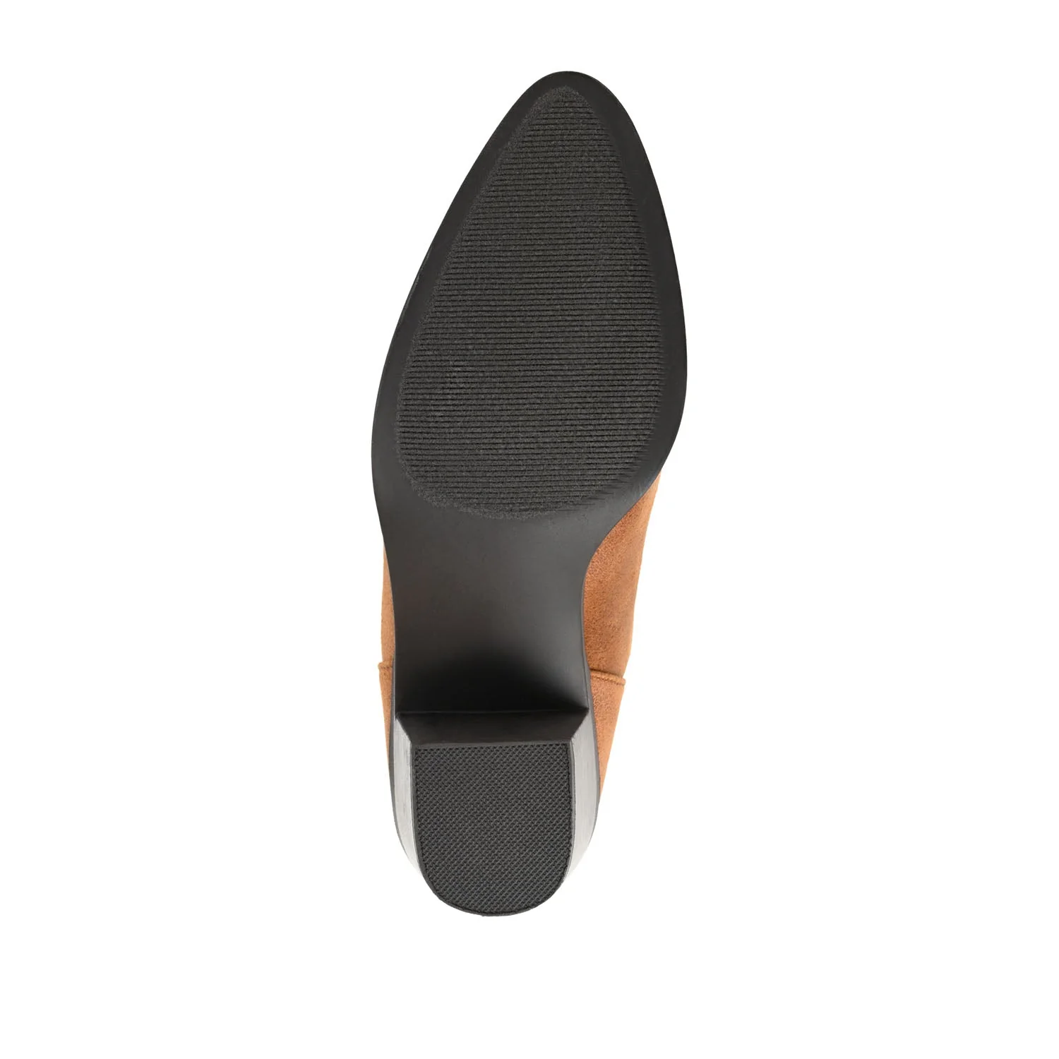 LOLA BLOCK HEELED BOOTIES IN VEGAN LEATHER - Brown - Image 8