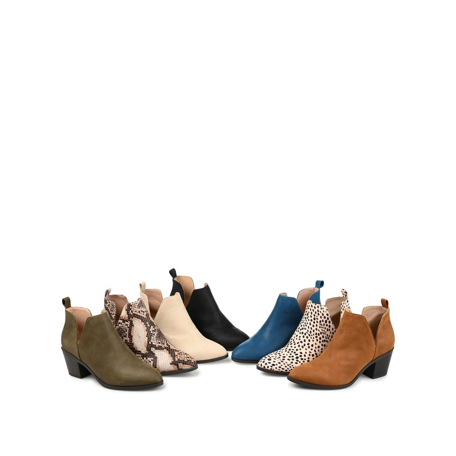 LOLA BLOCK HEELED BOOTIES IN VEGAN LEATHER - Snake - Image 10