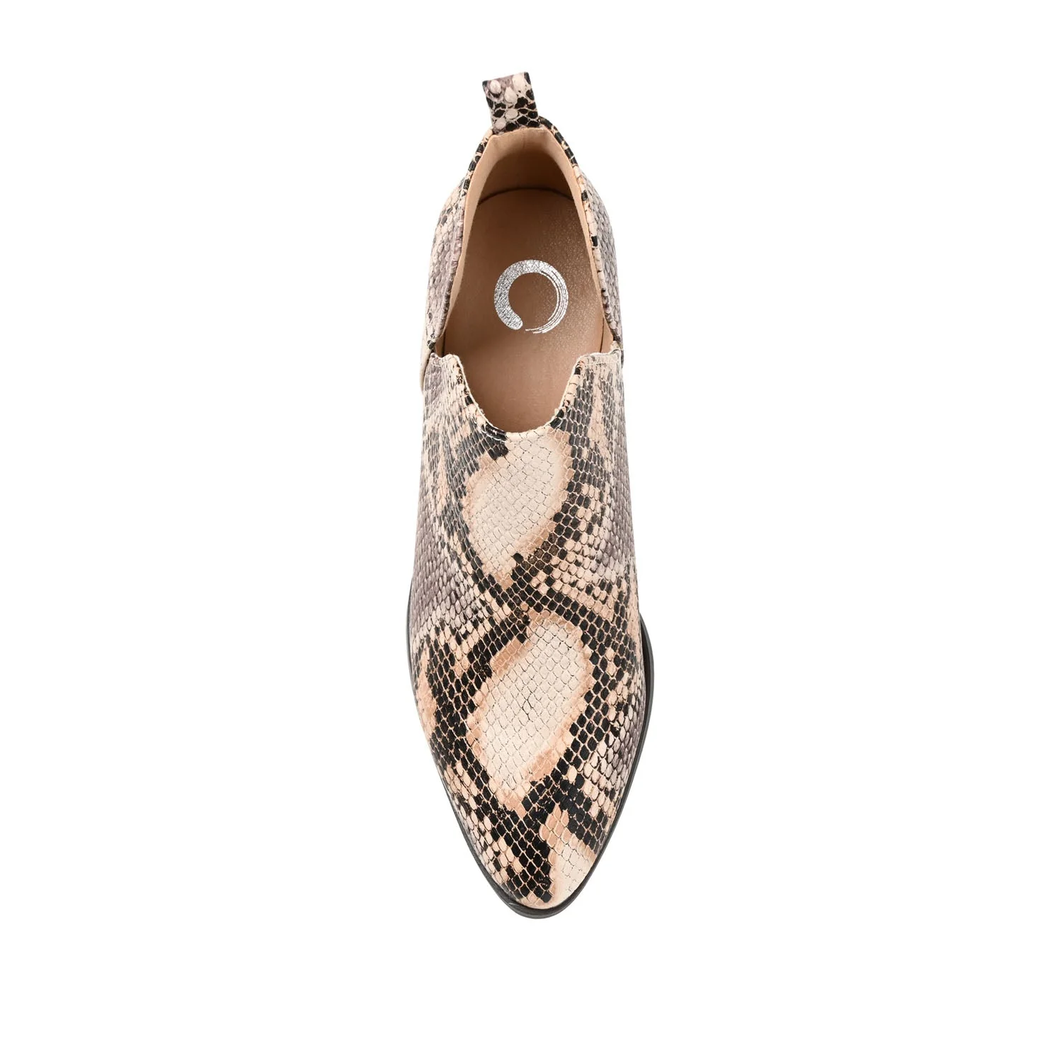 LOLA BLOCK HEELED BOOTIES IN VEGAN LEATHER - Snake - Image 7