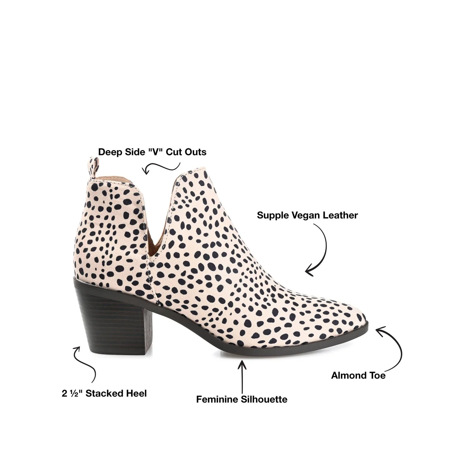 LOLA BLOCK HEELED BOOTIES IN WIDE - Animal - Image 2