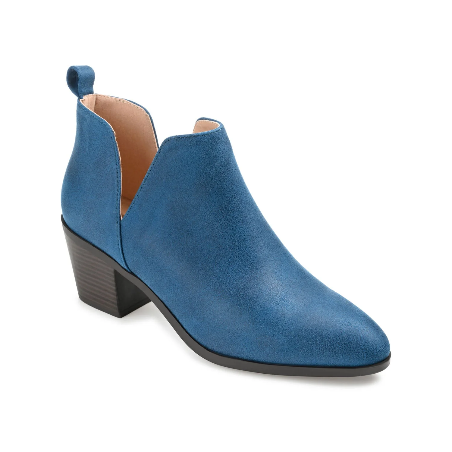 LOLA BLOCK HEELED BOOTIES IN WIDE - Blue - Image 2