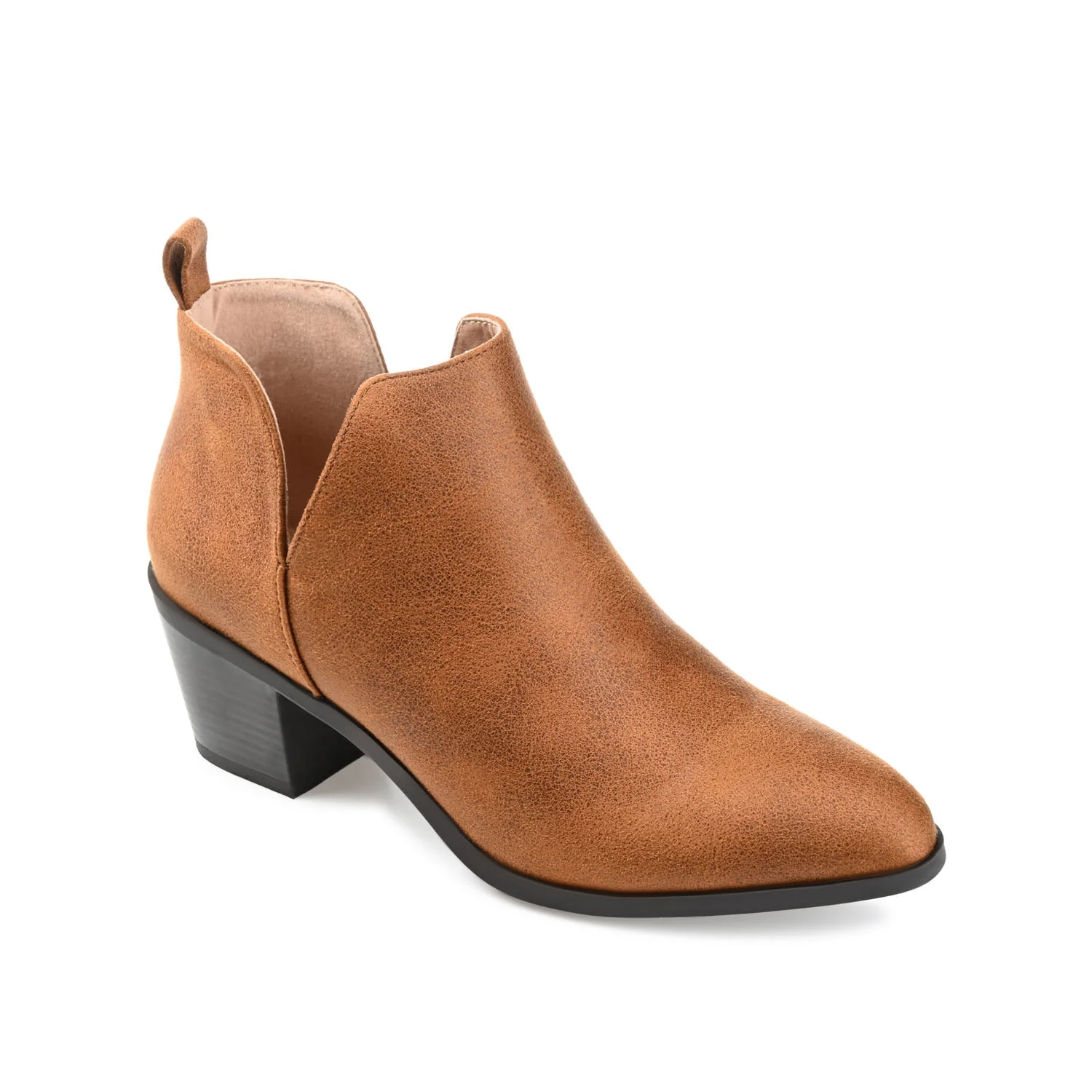 LOLA BLOCK HEELED BOOTIES IN WIDE - Brown - Image 2